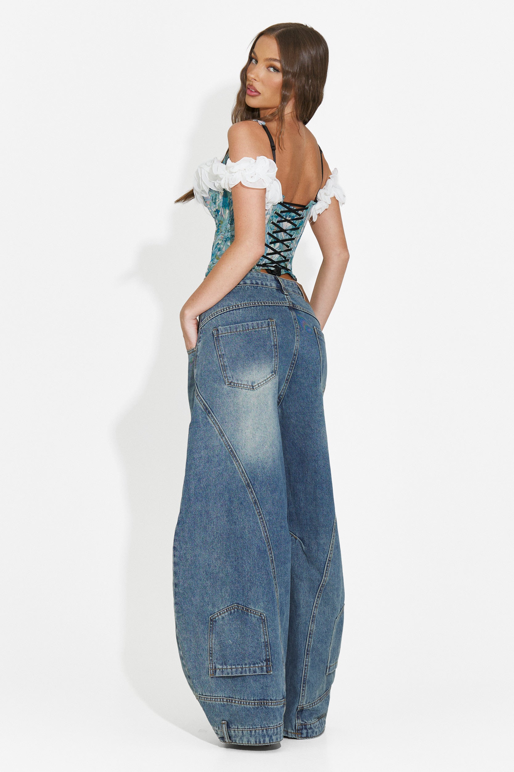 Jeans donna casual blu scuro Renelia Bogas