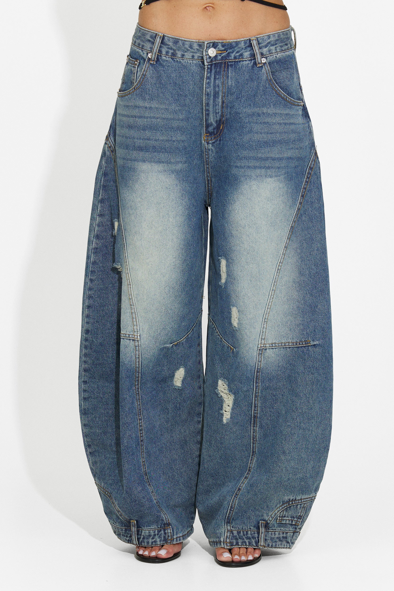 Jeans donna casual blu scuro Renelia Bogas