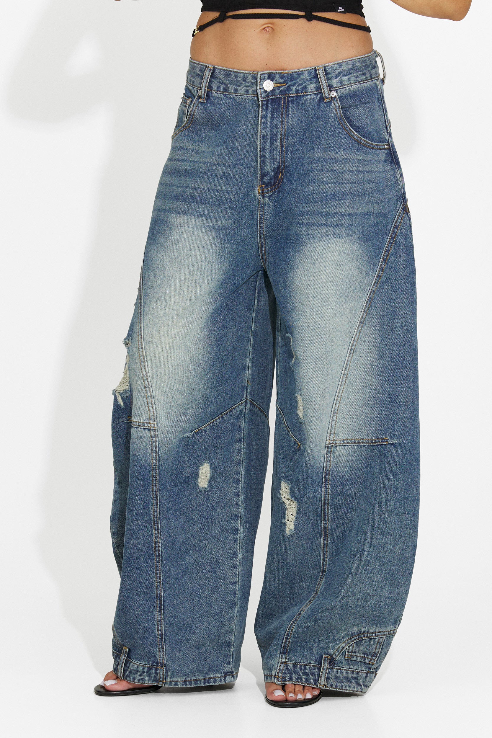 Jeans donna casual blu scuro Renelia Bogas