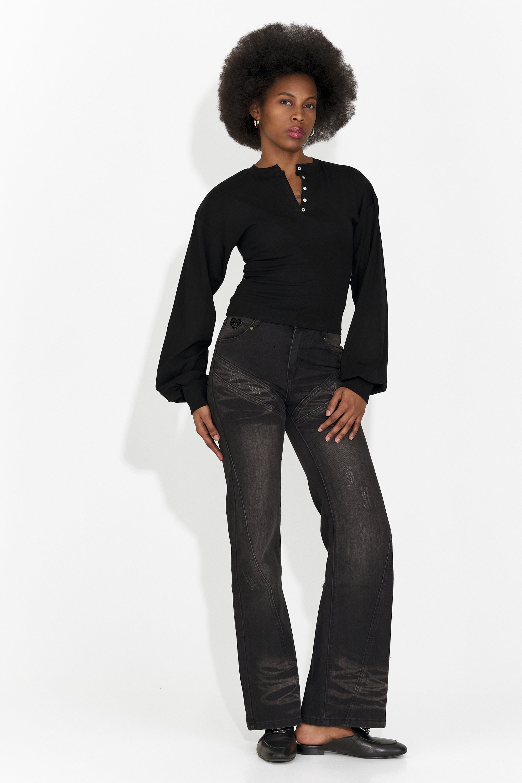 Jeans Neri Casual da Donna di Adeia Bogas