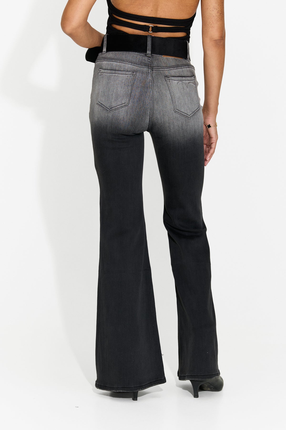 Jeans da donna casual neri Hursona Bogas