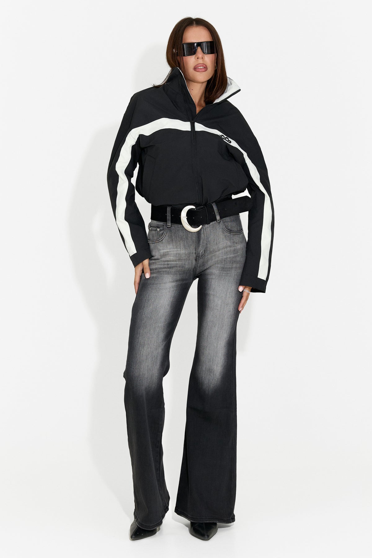 Jeans da donna casual neri Hursona Bogas