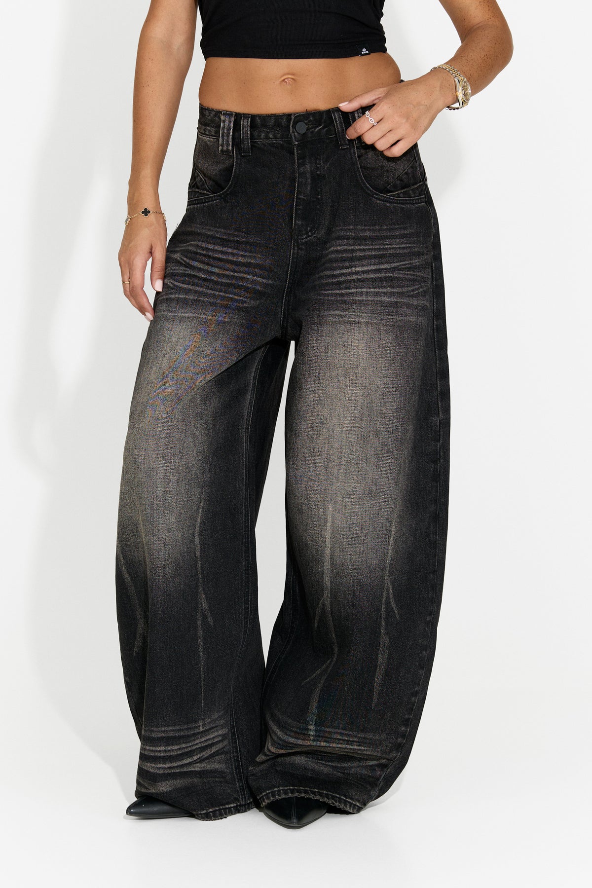 Jeans da donna casual neri Lutroela Bogas