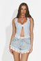 Jeans donna corti azzurri Leonadia Bogas