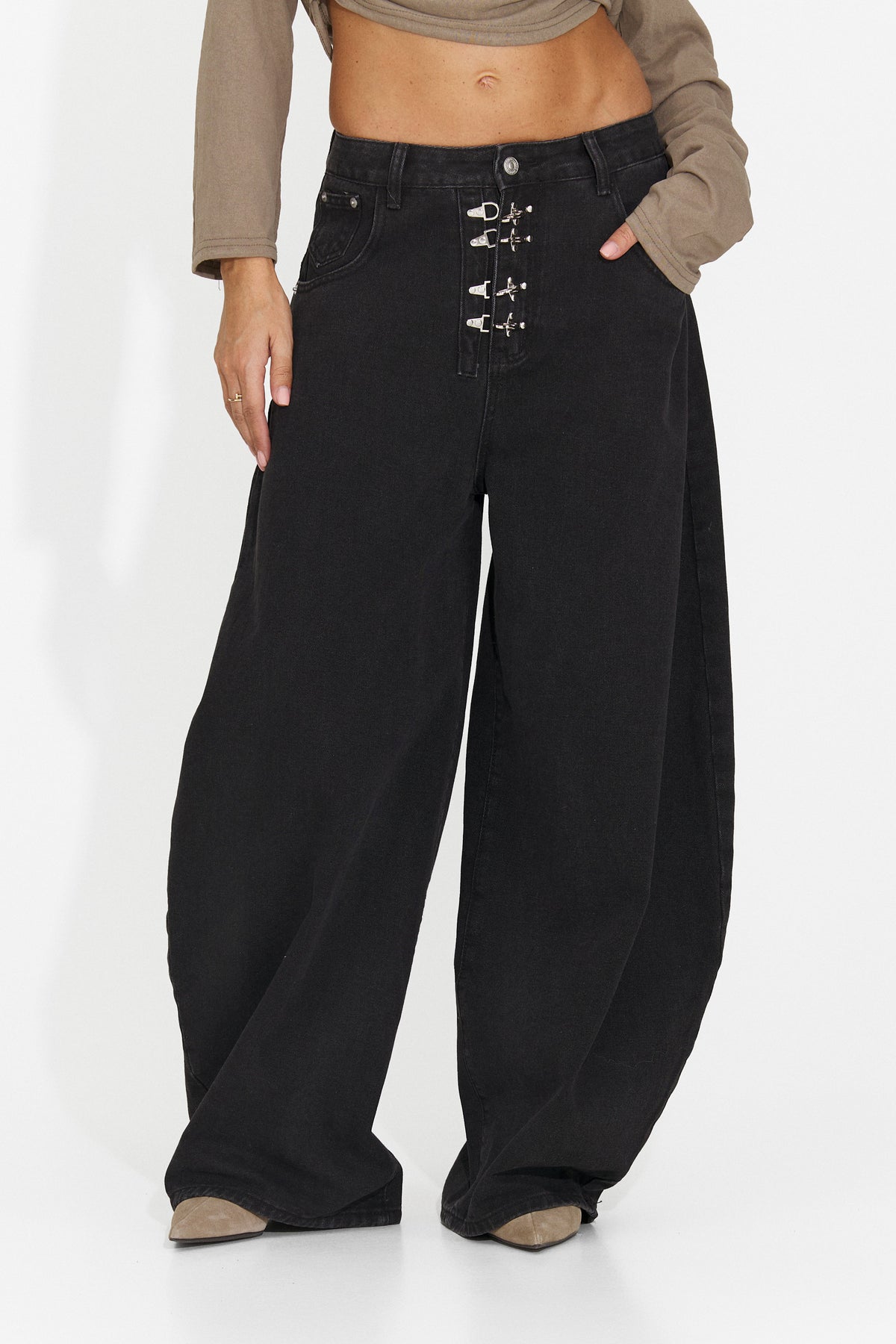 Blugi lungi negri Sariroira Bogas