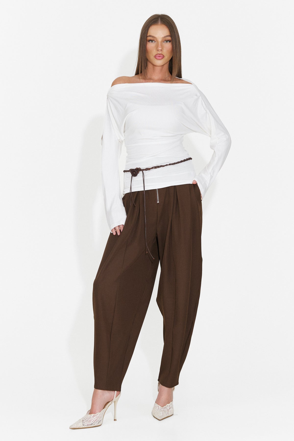 Bluza casual alba Niluova Bogas