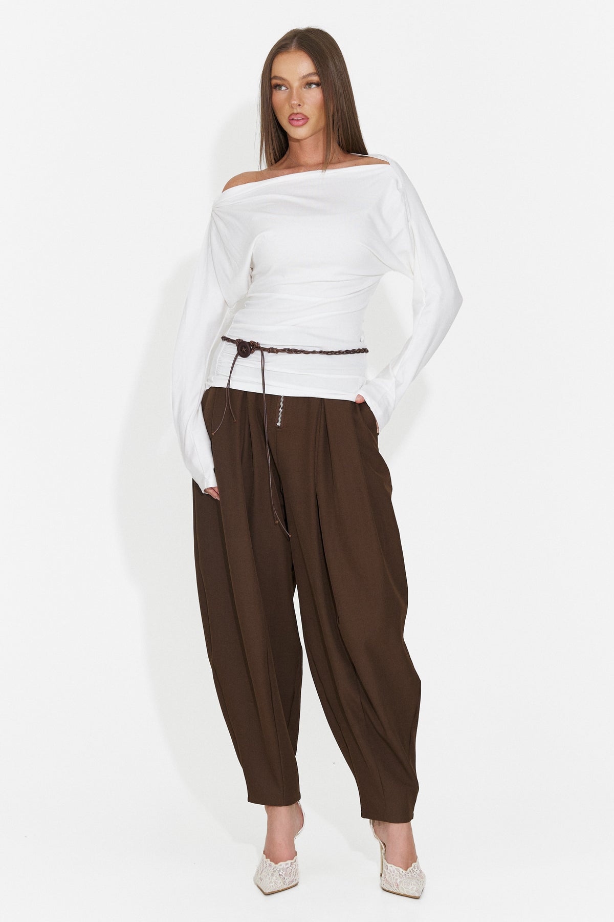 Bluza casual alba Niluova Bogas