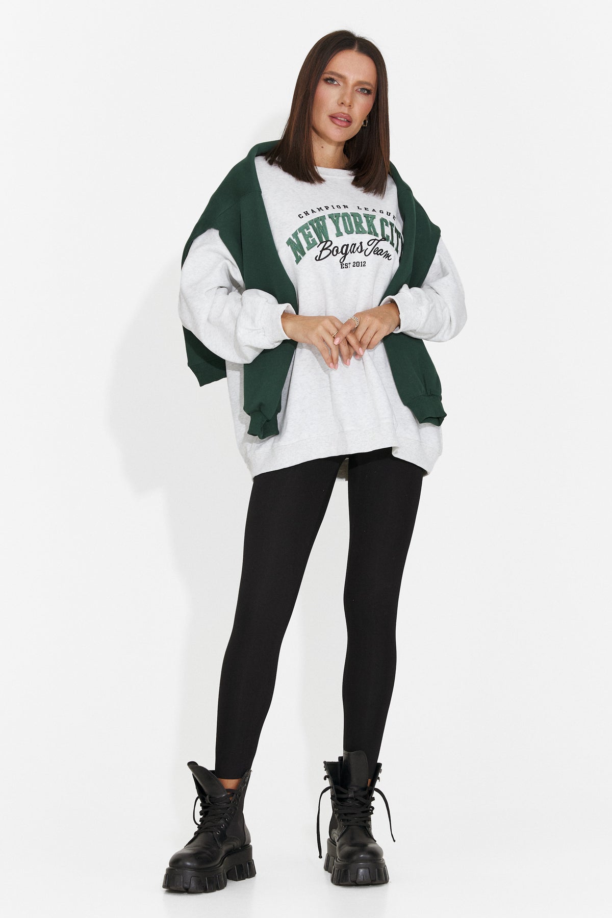 Bluza casual gri Vinaoira Bogas