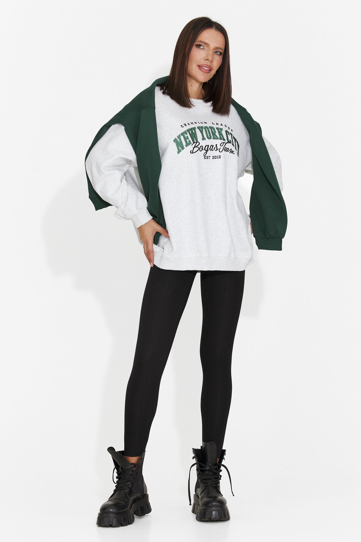 Bluza casual gri Vinaoira Bogas