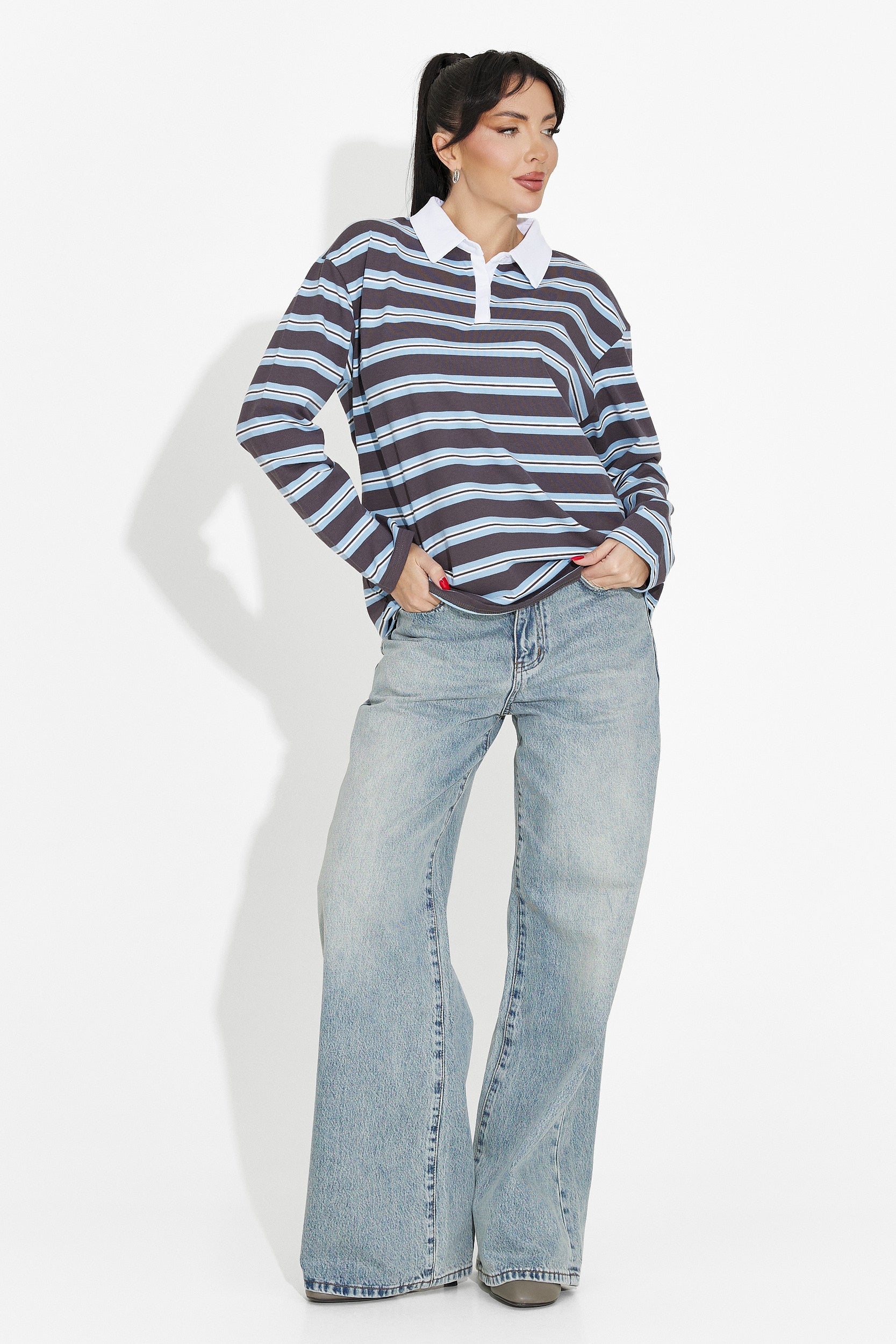 Blusa Casual Blu da Donna di Paloma Bogas