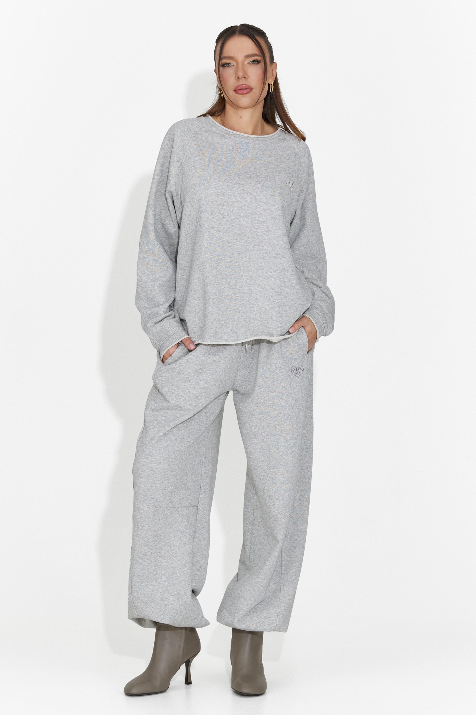 Camicetta grigia casual da donna Kapia Bogas