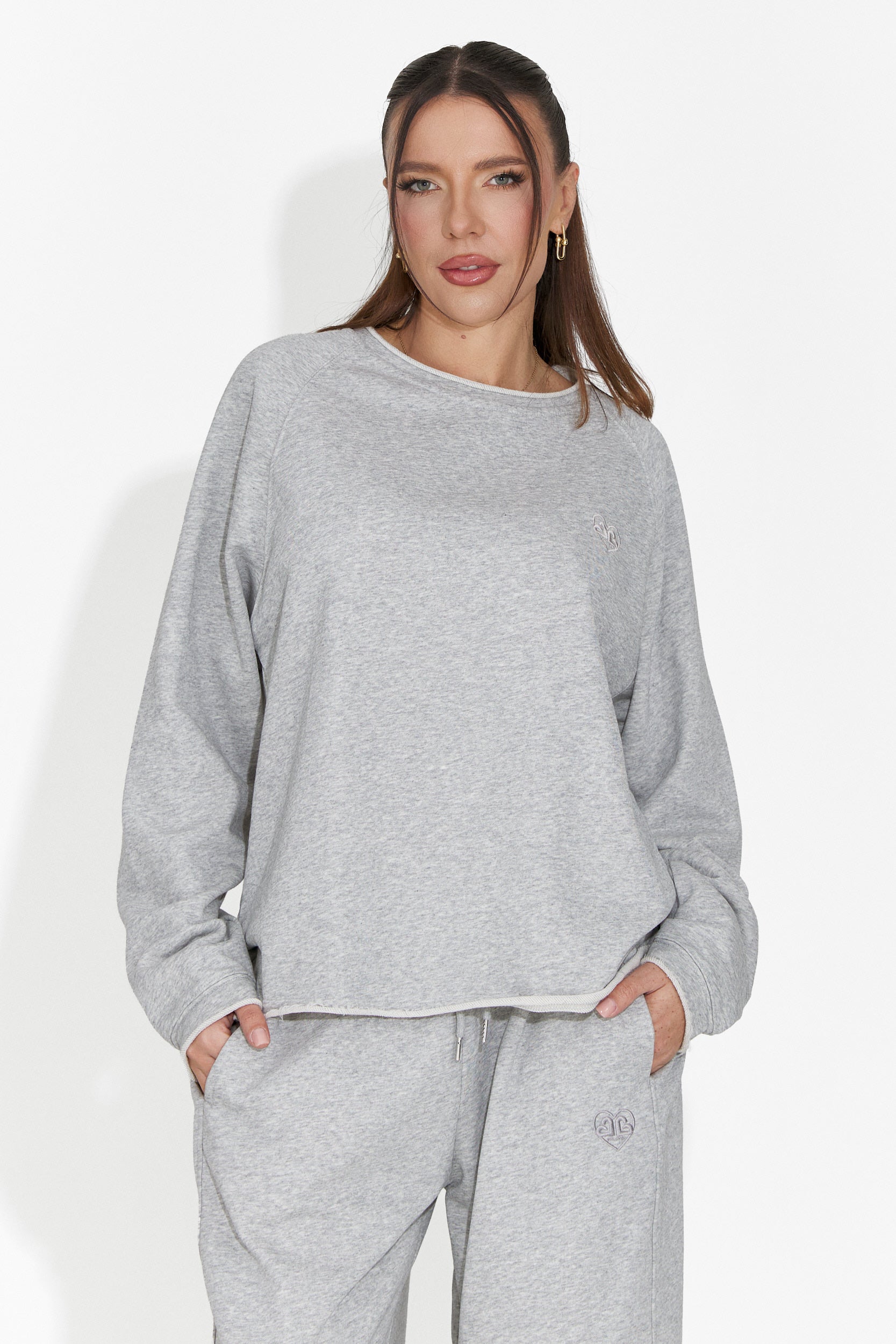 Camicetta grigia casual da donna Kapia Bogas