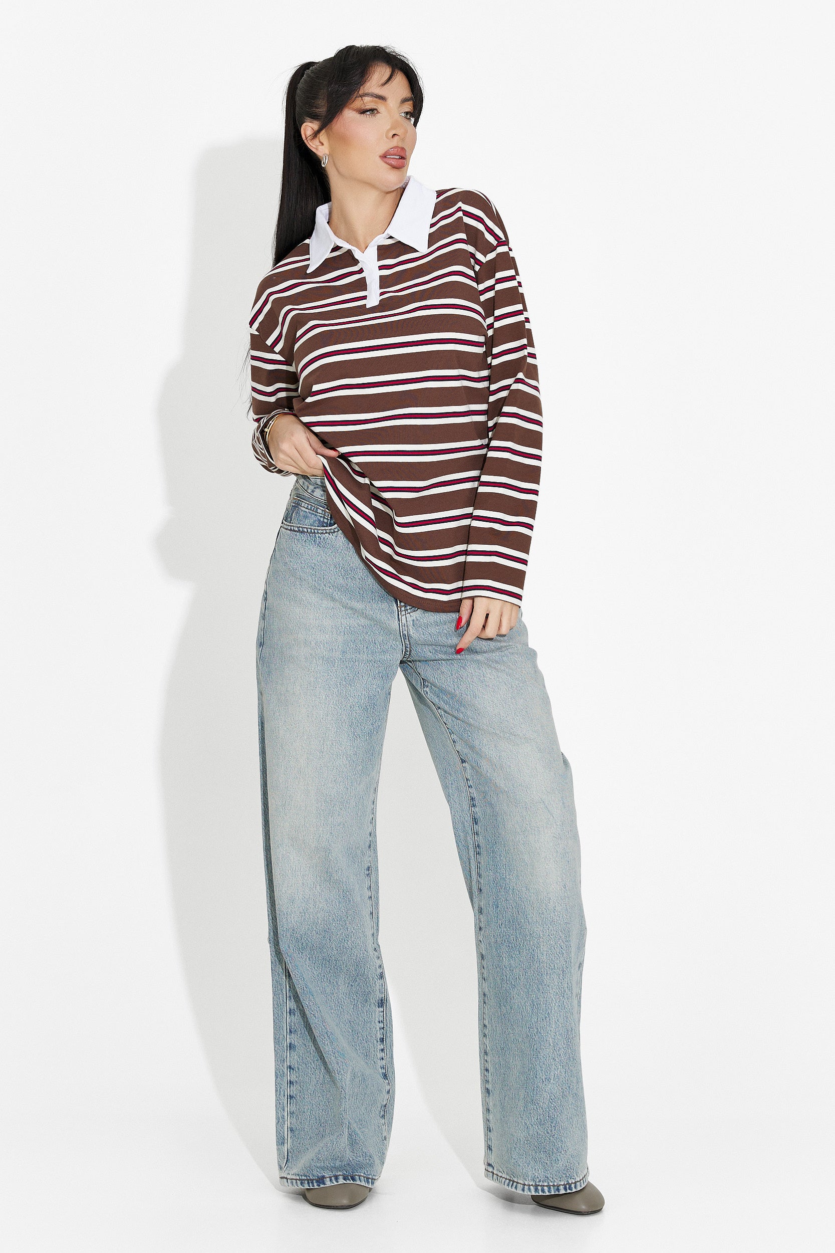 Blusa Casual Marrone da Donna di Paloma Bogas