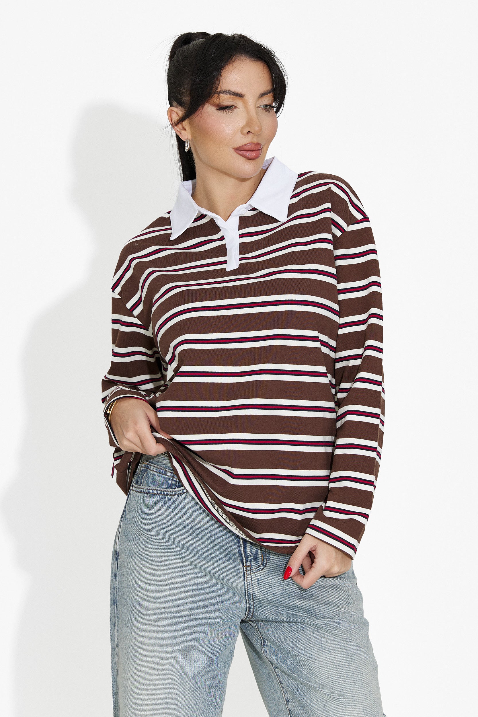 Blusa Casual Marrone da Donna di Paloma Bogas