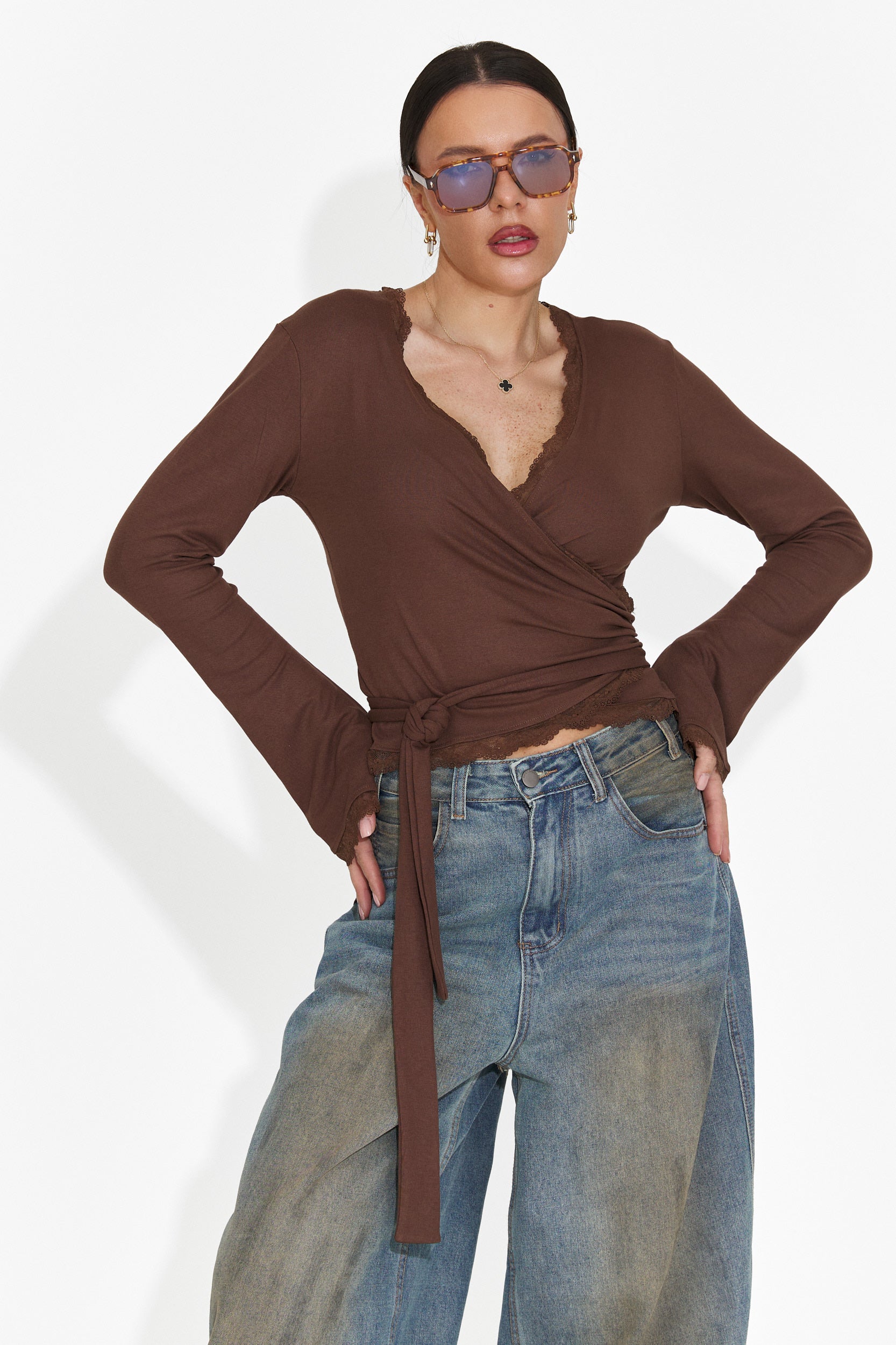 Camicetta Marrone Casual da Donna di Zaneta Bogas