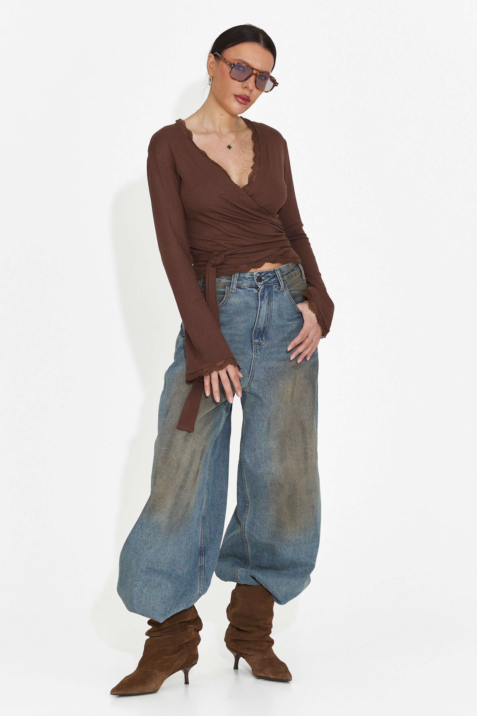 Camicetta Marrone Casual da Donna di Zaneta Bogas