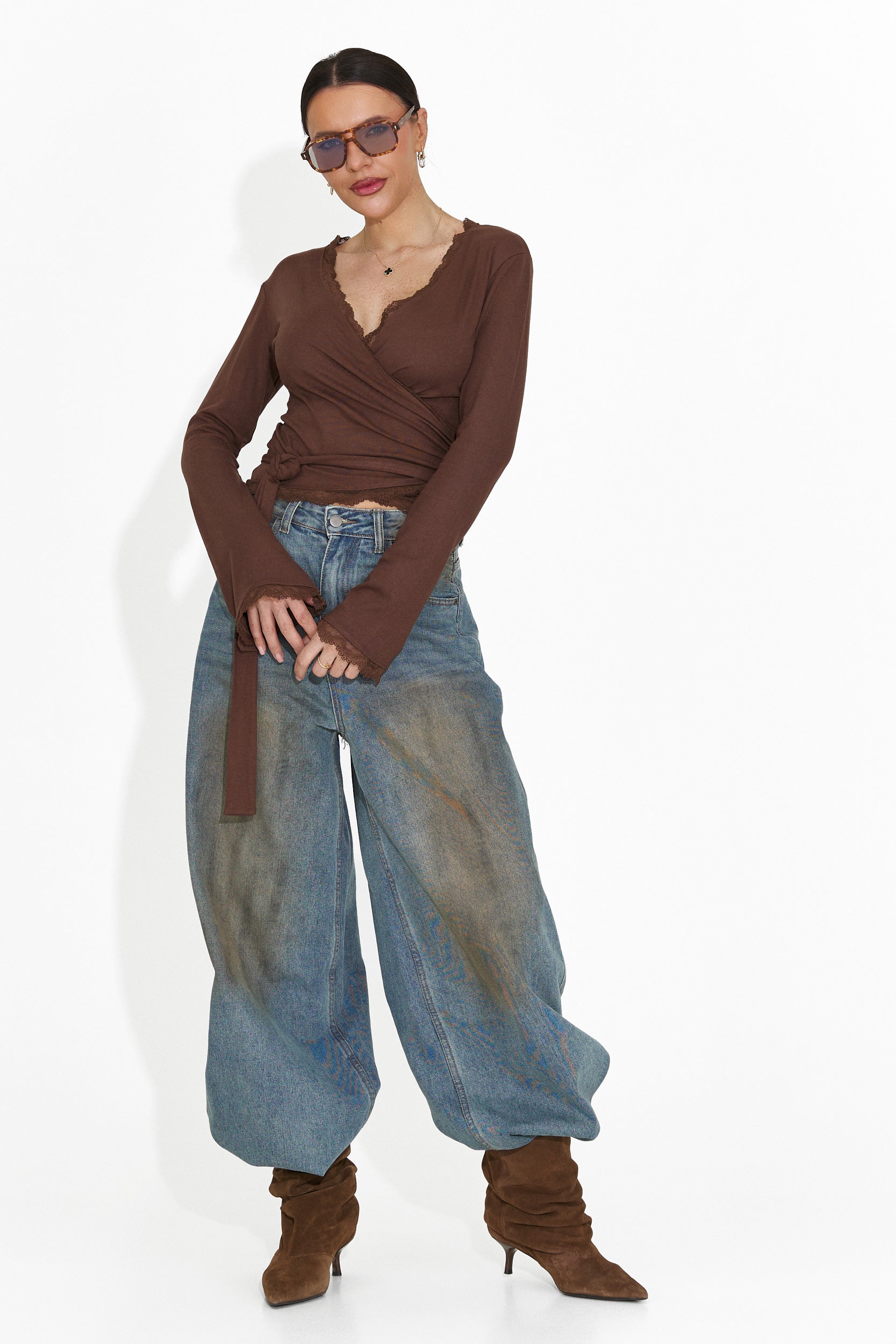 Camicetta Marrone Casual da Donna di Zaneta Bogas