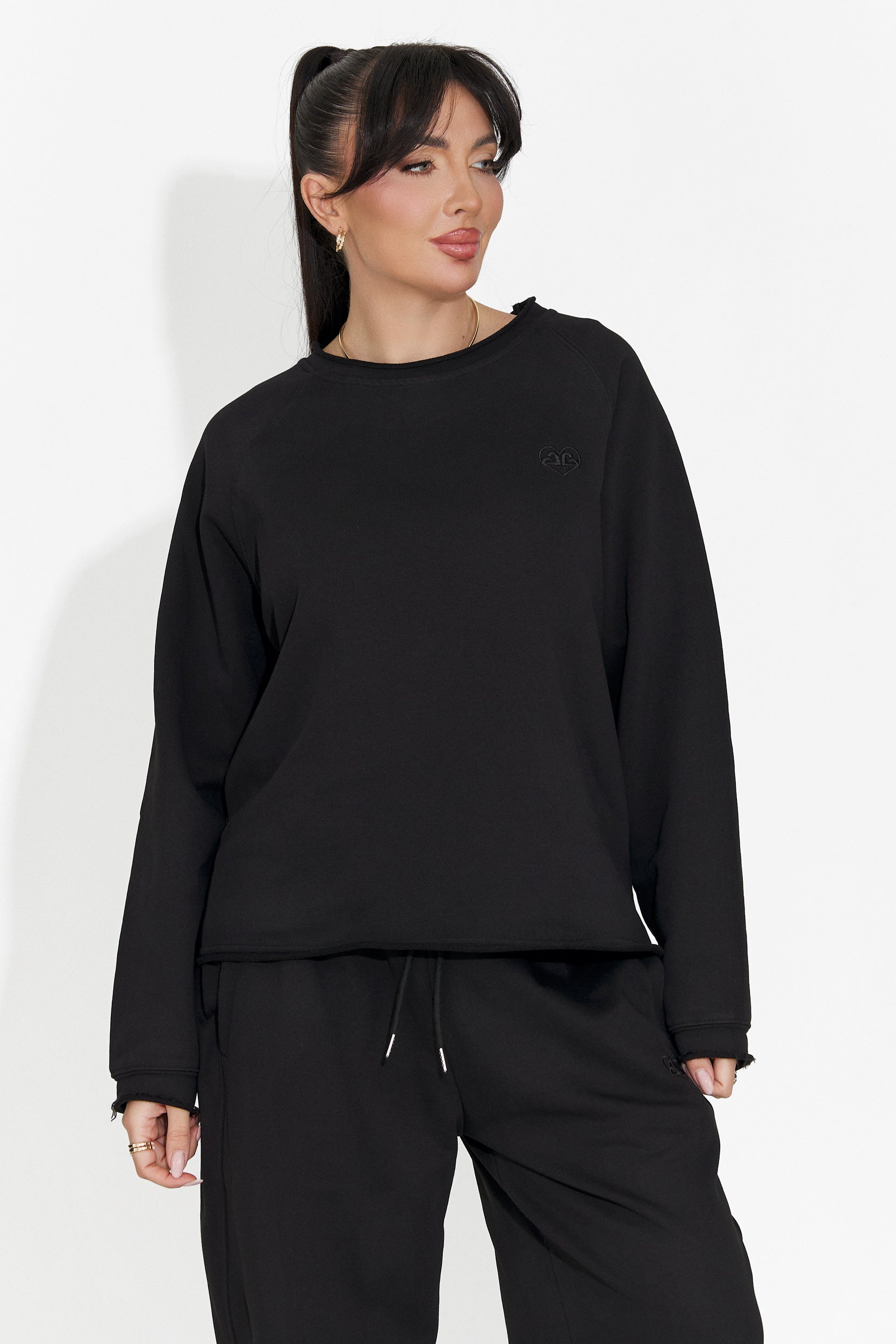 Blusa casual da donna nera Kapia Bogas
