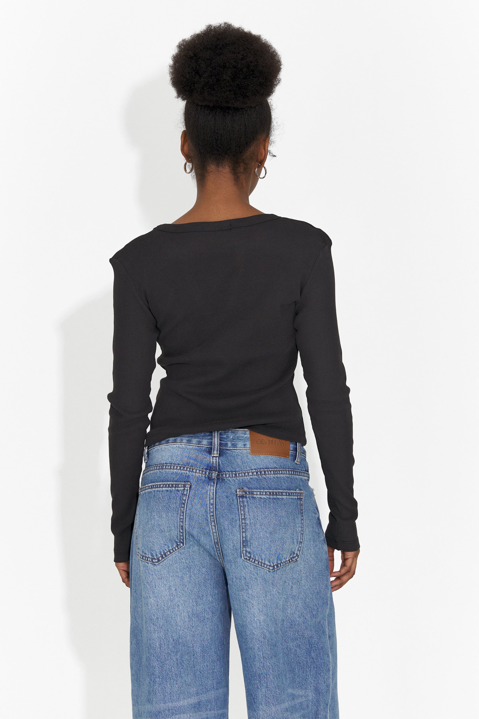 Blusa Casual Nera da Donna di Roxana Bogas