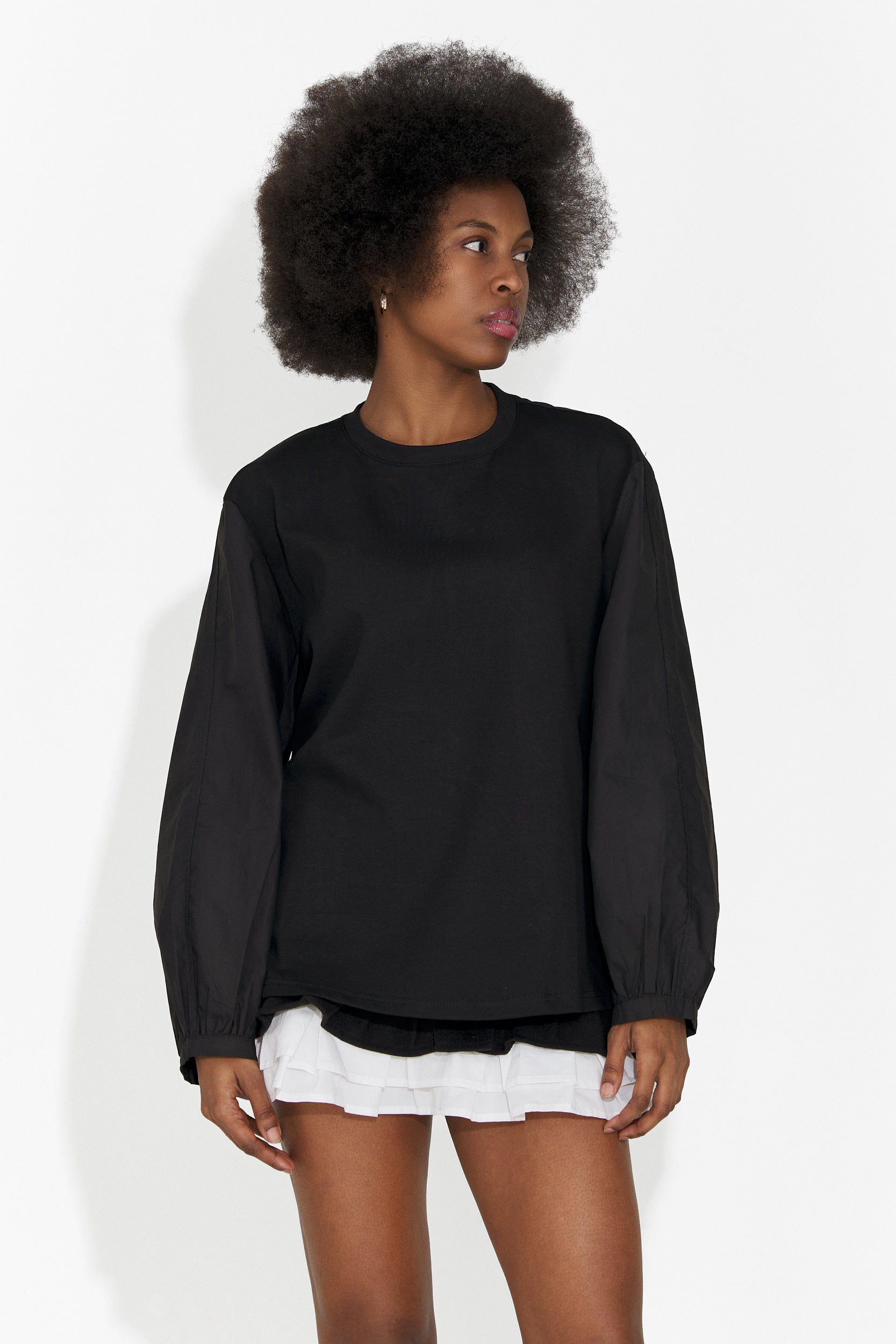 Blusa Casual Nera da Donna di Sheiva Bogas
