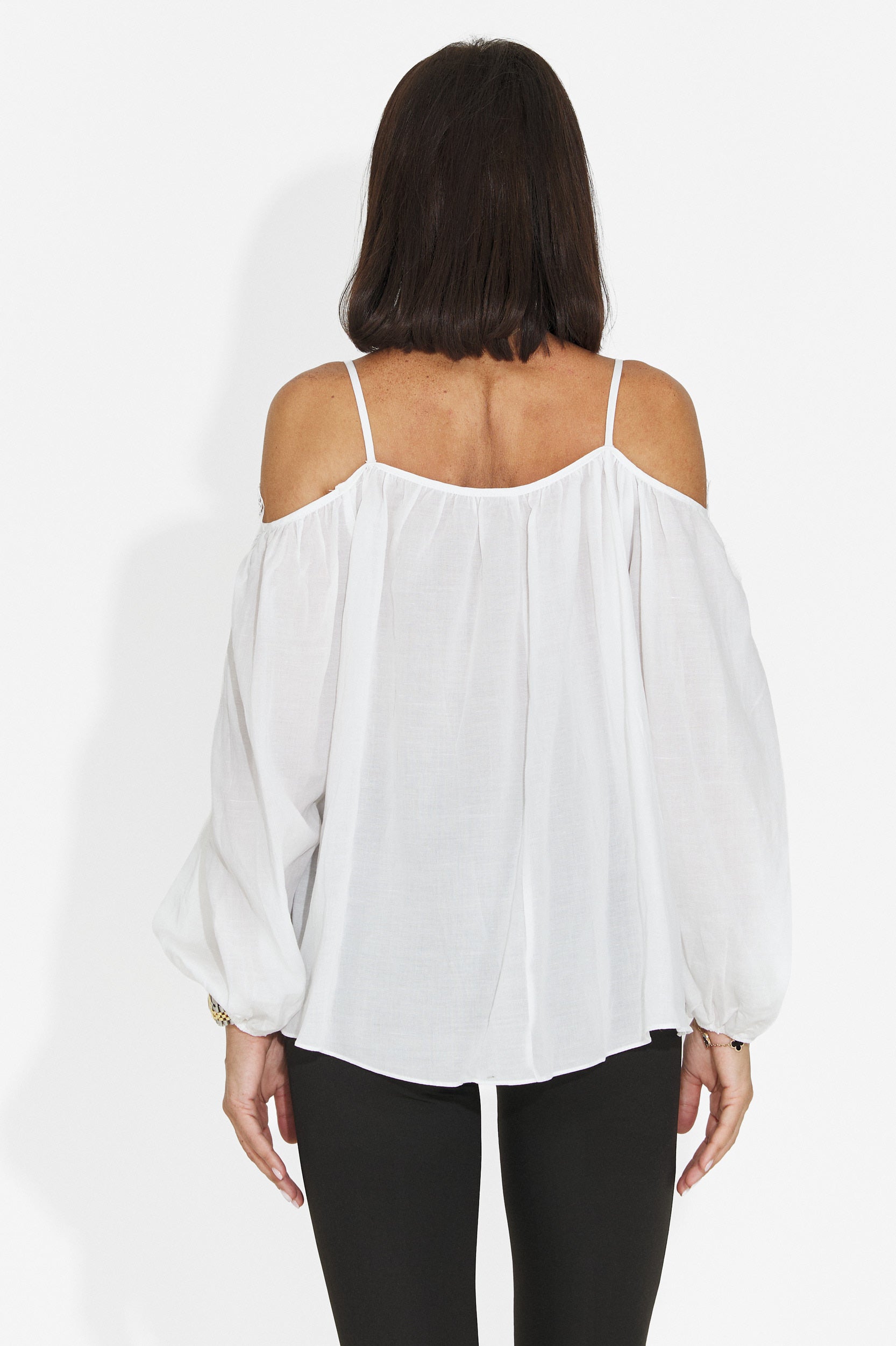 Blusa elegante da donna bianca Agentica Bogas