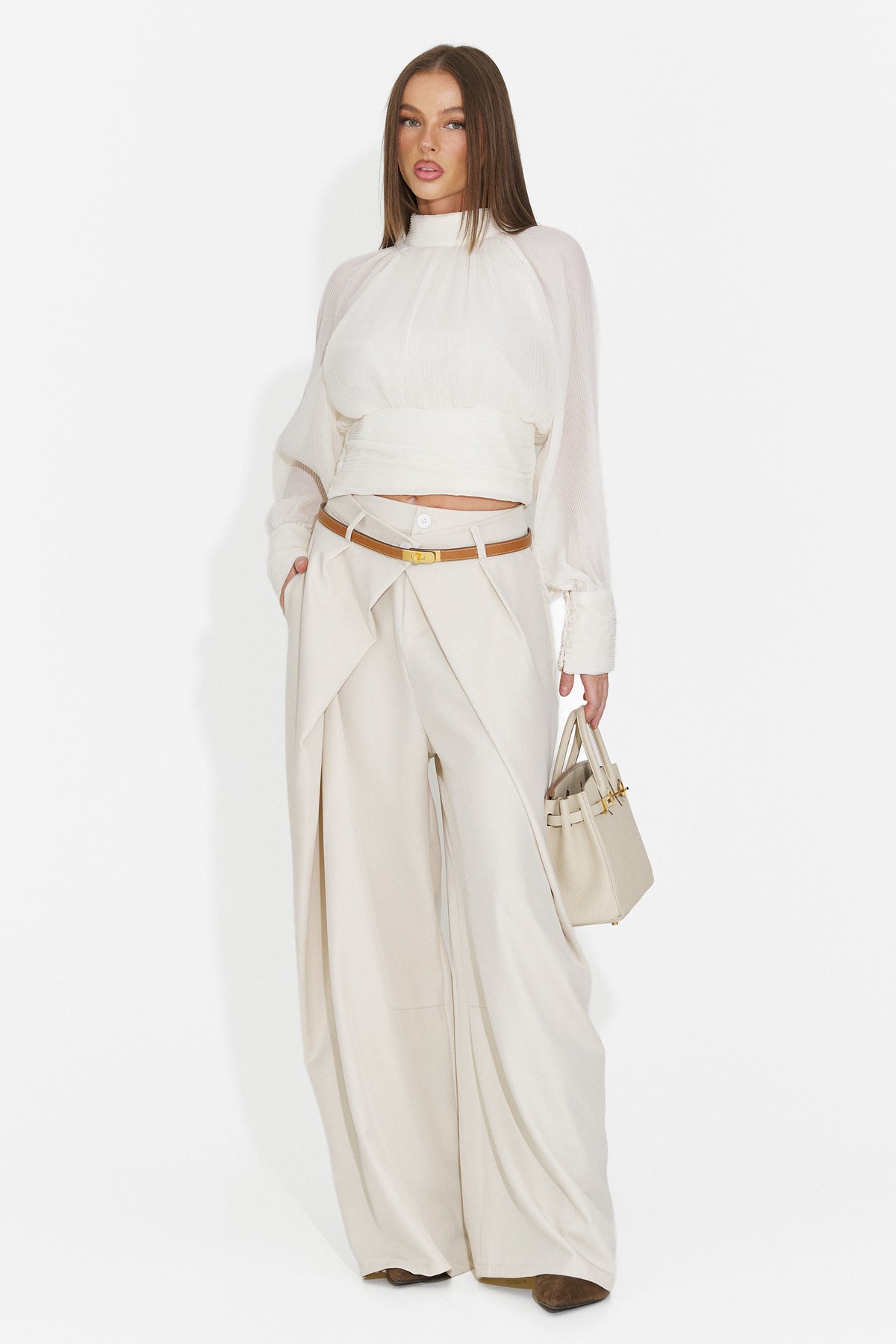 Bluza eleganta bej Zvauiza Bogas