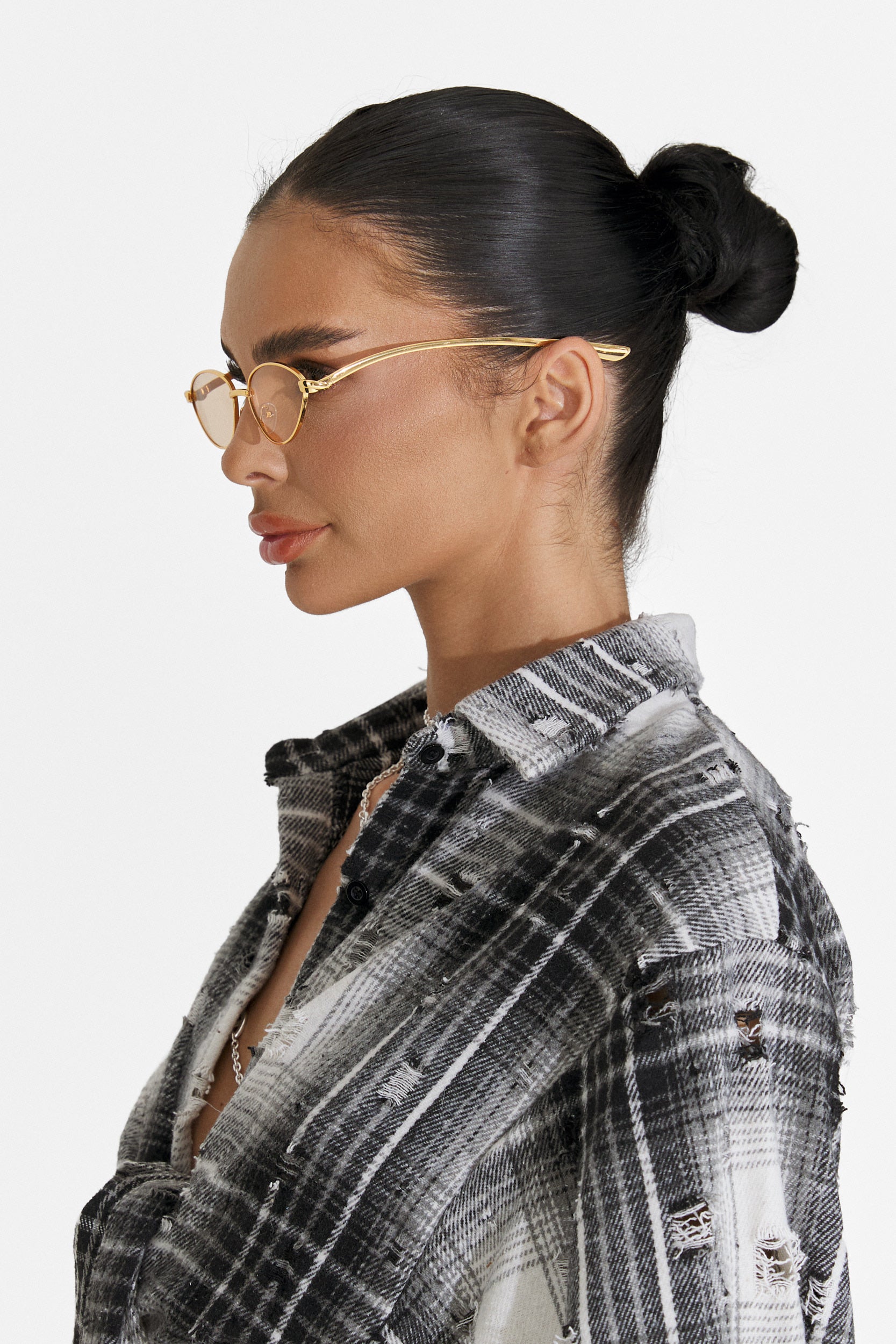 Ochelari dama de soare auriu Lark Bogas