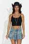 Top donna casual nero Vendora Bogas