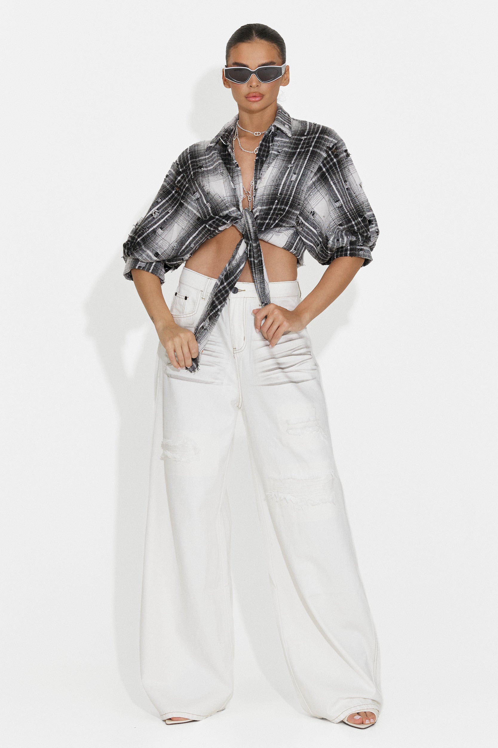 Camicia Casual Bianca da Donna di Daciana Bogas