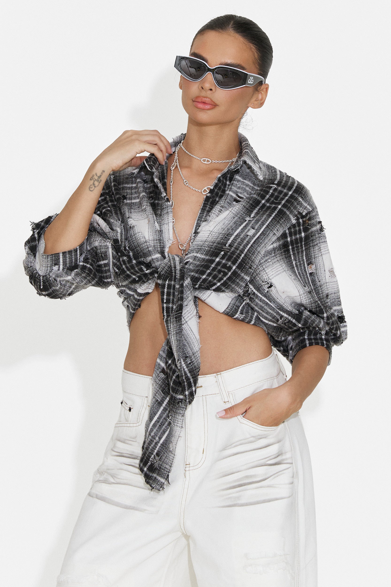 Camicia Casual Bianca da Donna di Daciana Bogas