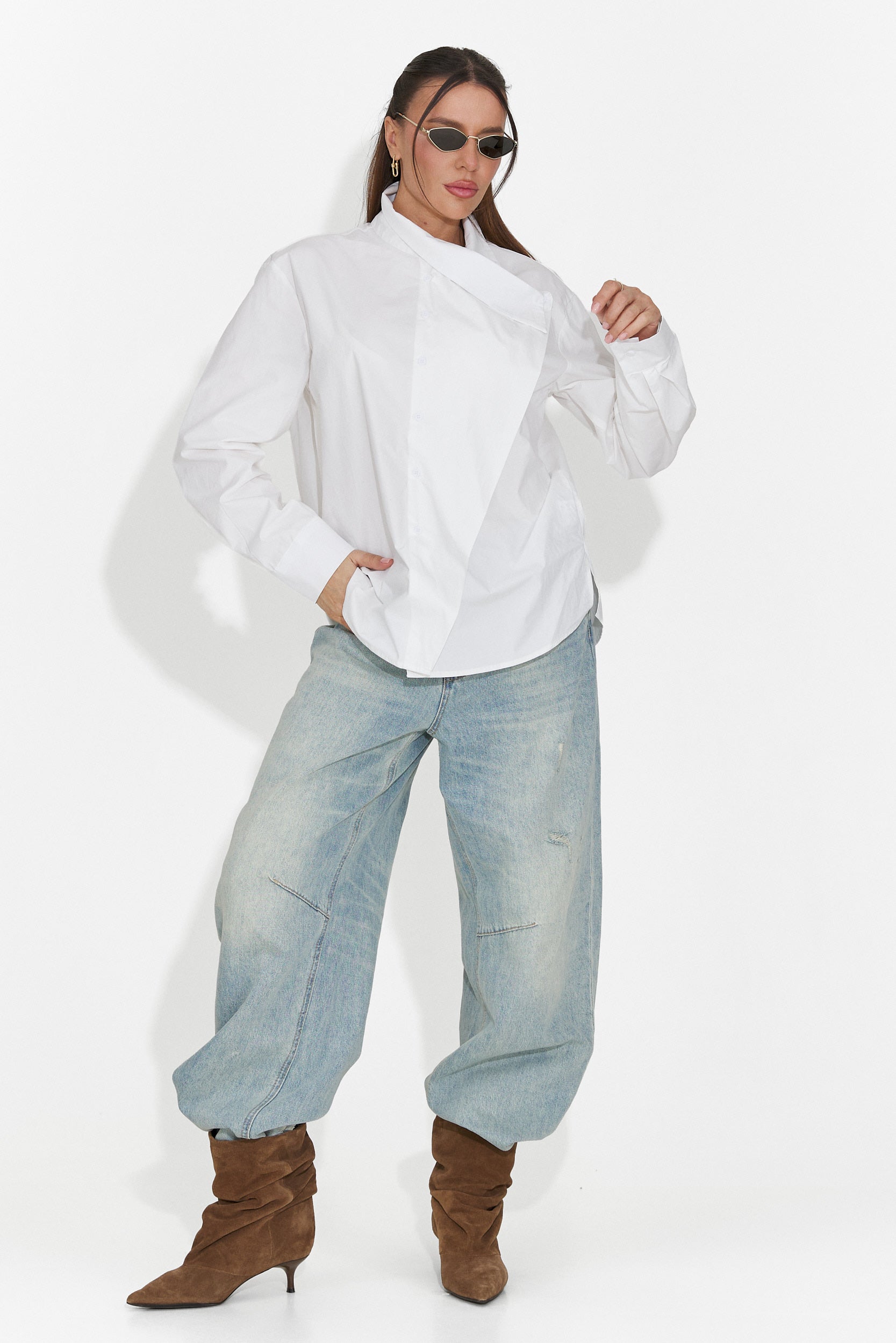 Camicia Casual Bianca da Donna di Edinea Bogas