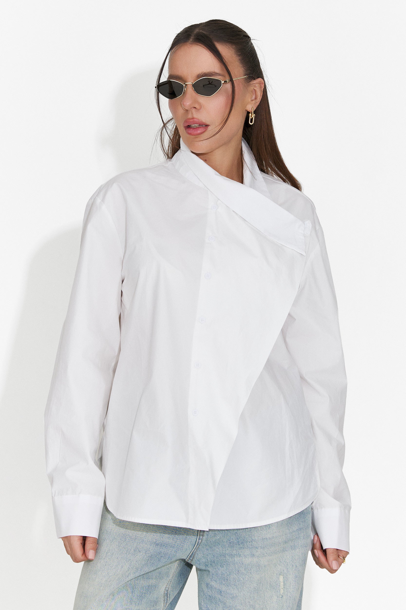 Camicia Casual Bianca da Donna di Edinea Bogas