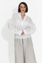 Camasa dama casual alba Hibiscus Bogas