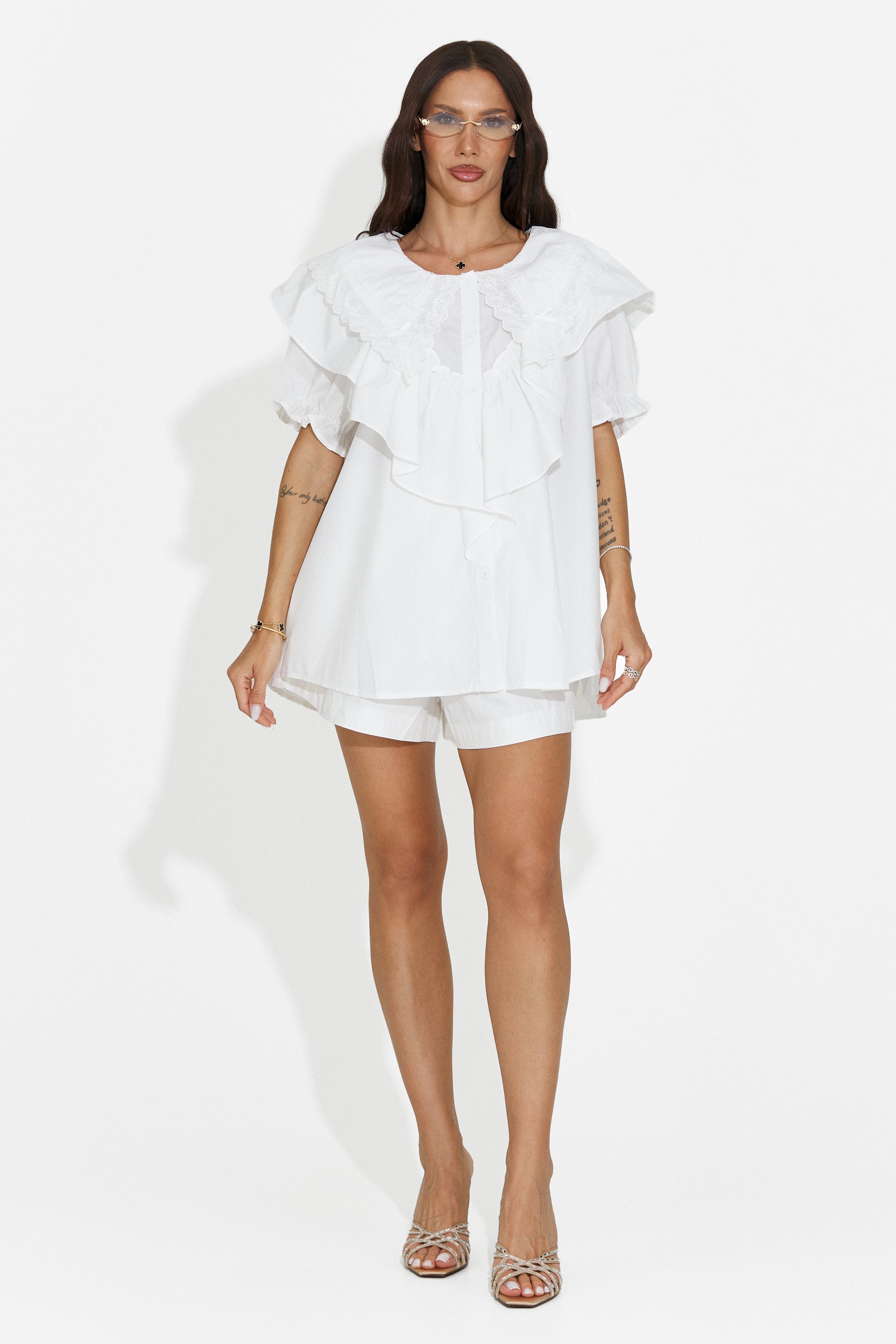 Camicia casual da donna bianca Karlasia Bogas