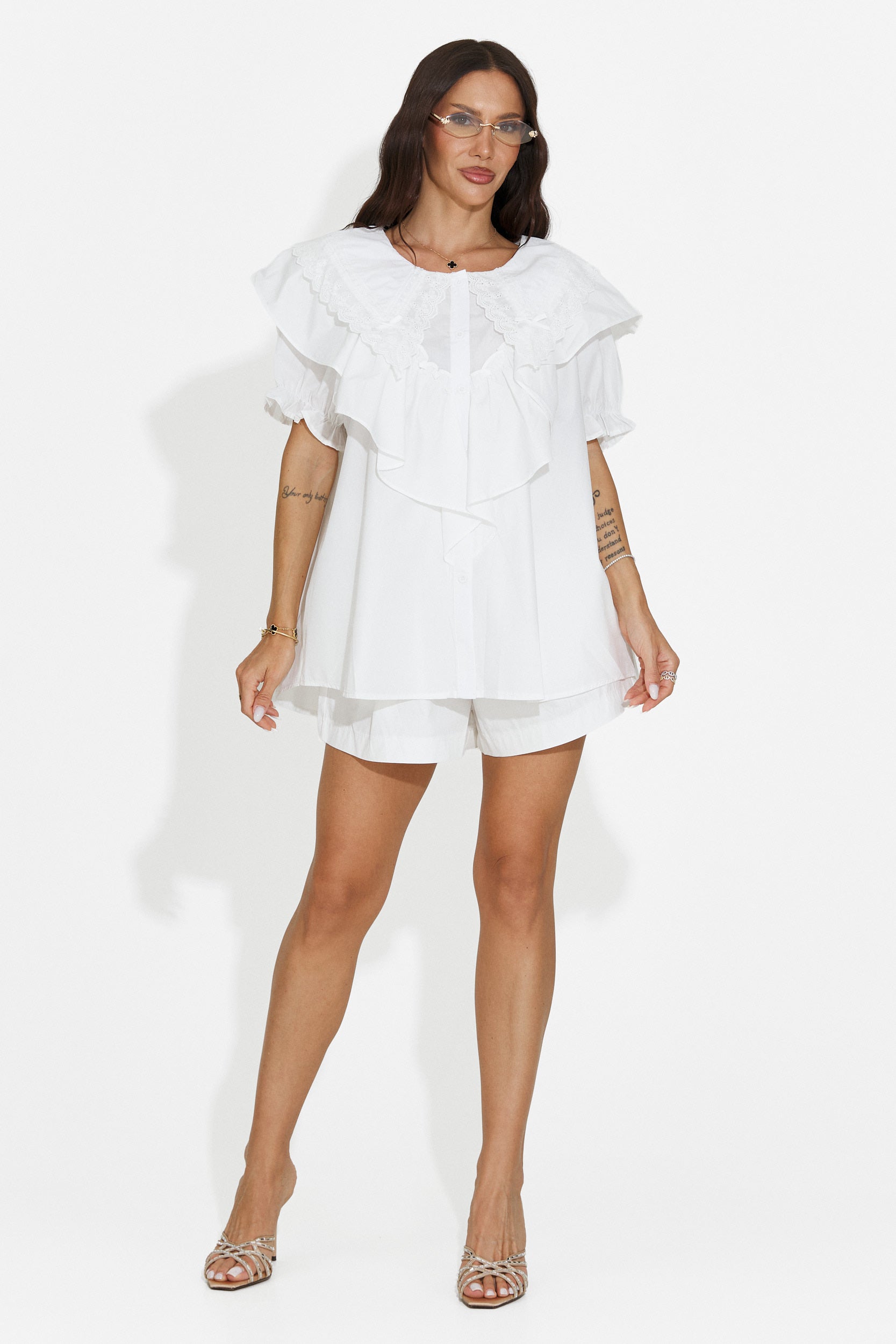 Camicia casual da donna bianca Karlasia Bogas