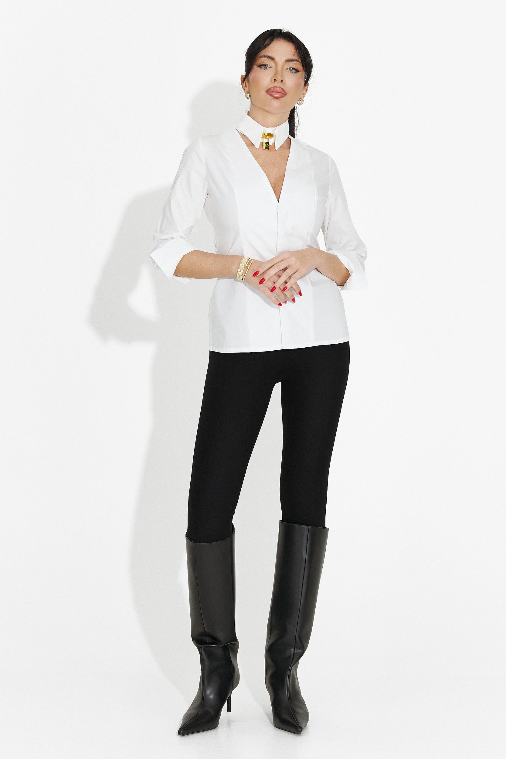 Camicia Casual Bianca da Donna di Marcelia Bogas