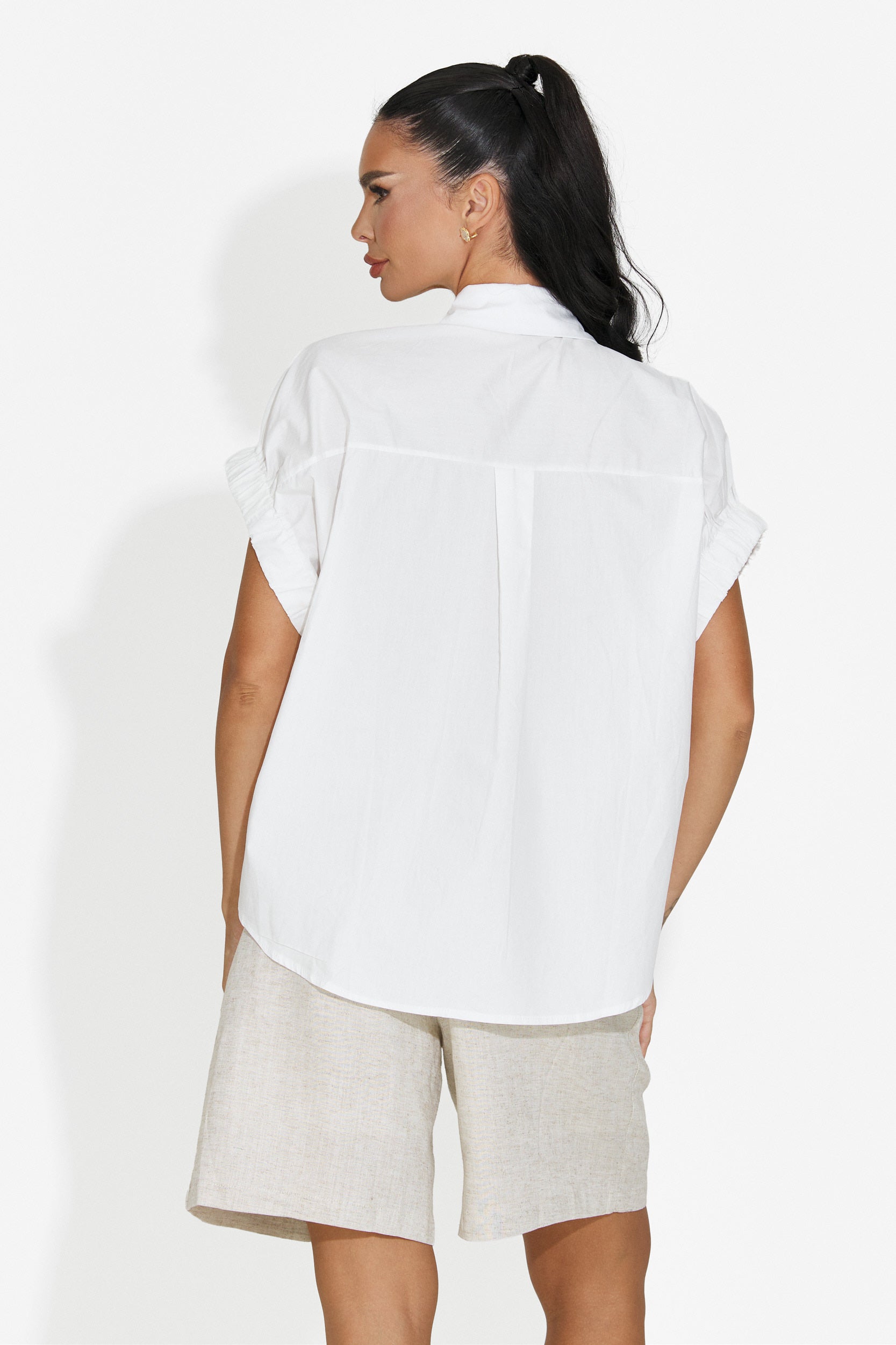 Camicia donna casual bianca Nazmia Bogas