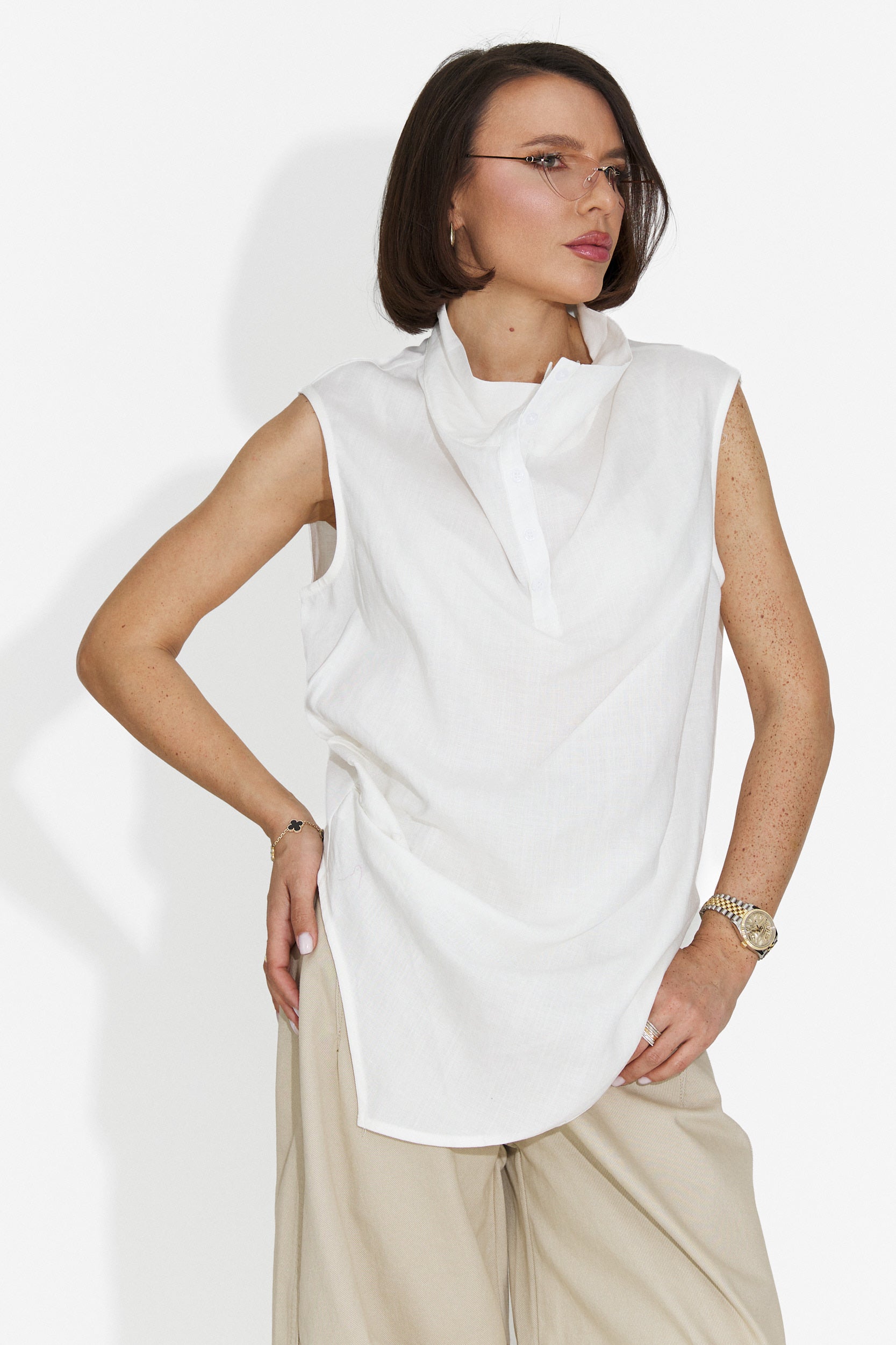Camasa dama casual alba Notario Bogas