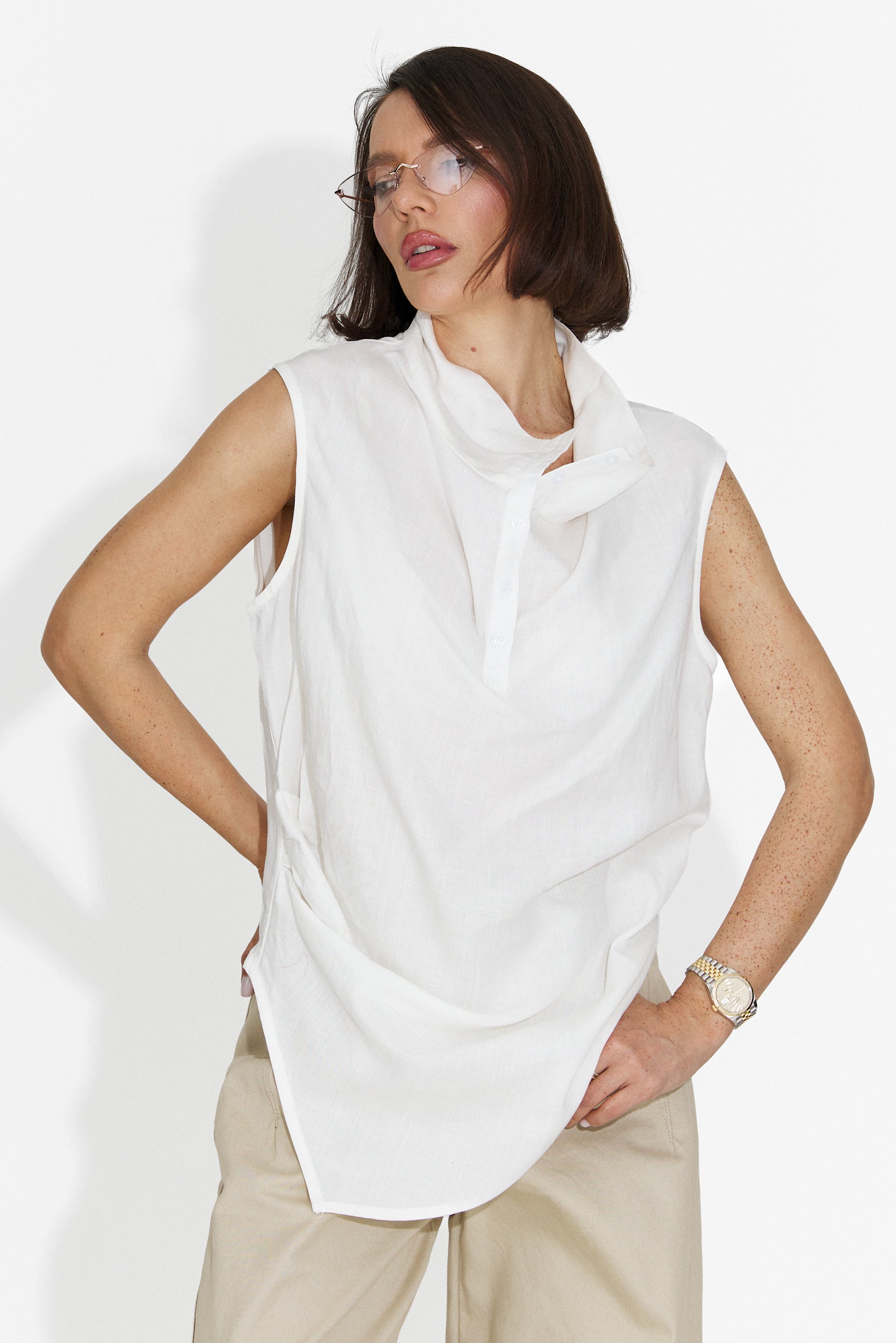 Camasa dama casual alba Notario Bogas
