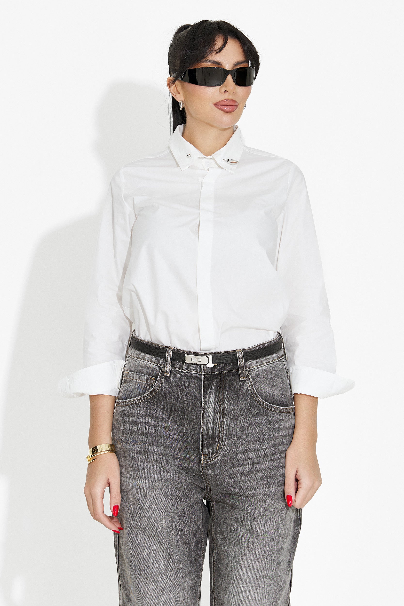 Camicia Bianca Casual da Donna di Rochele Bogas