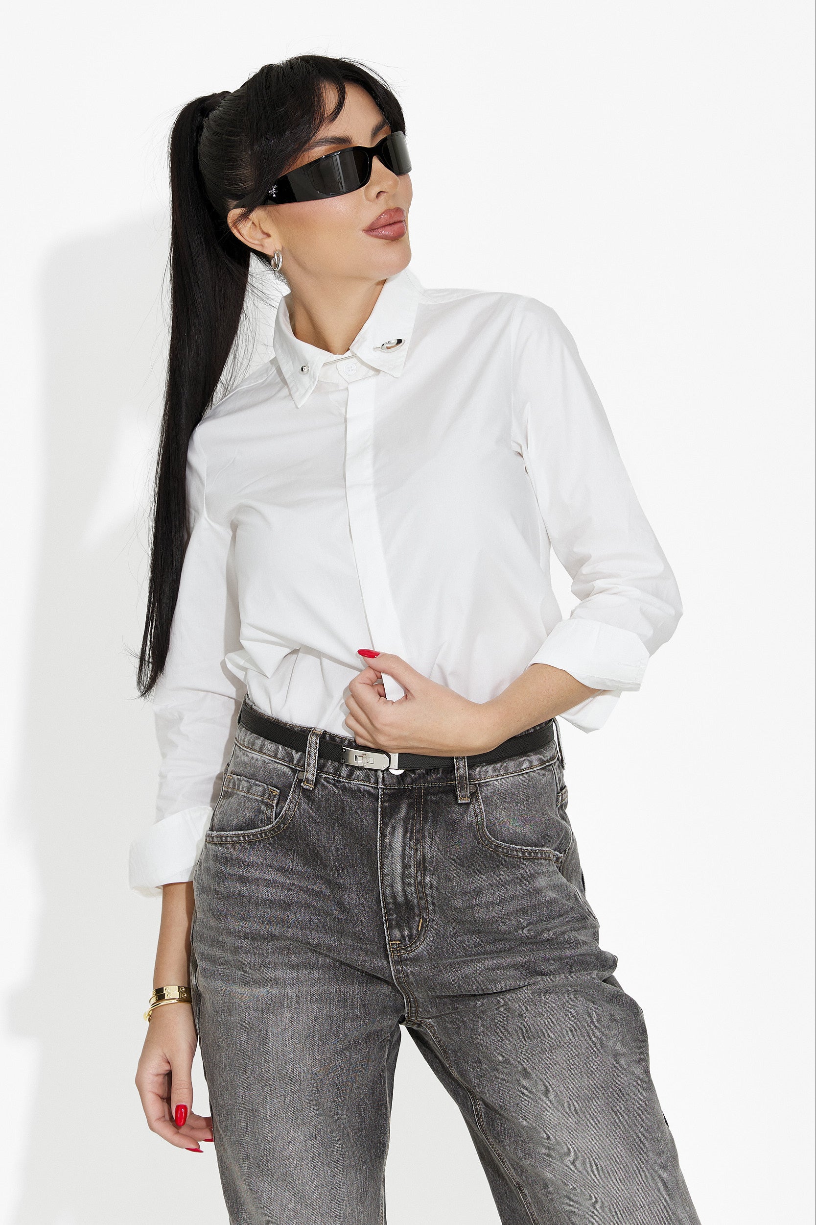 Camicia Bianca Casual da Donna di Rochele Bogas
