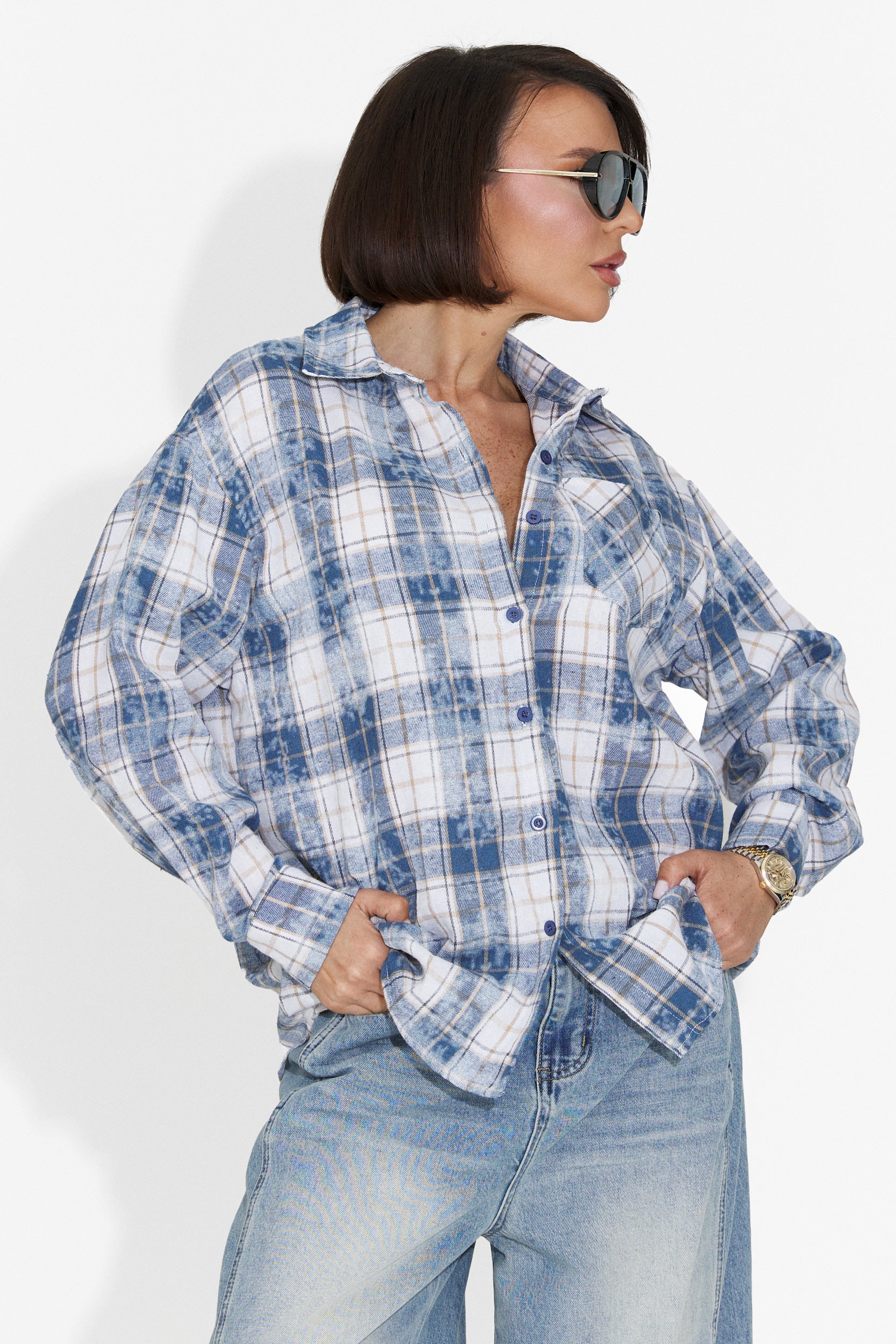 Camicia Casual Blu da Donna Adelyma Bogas