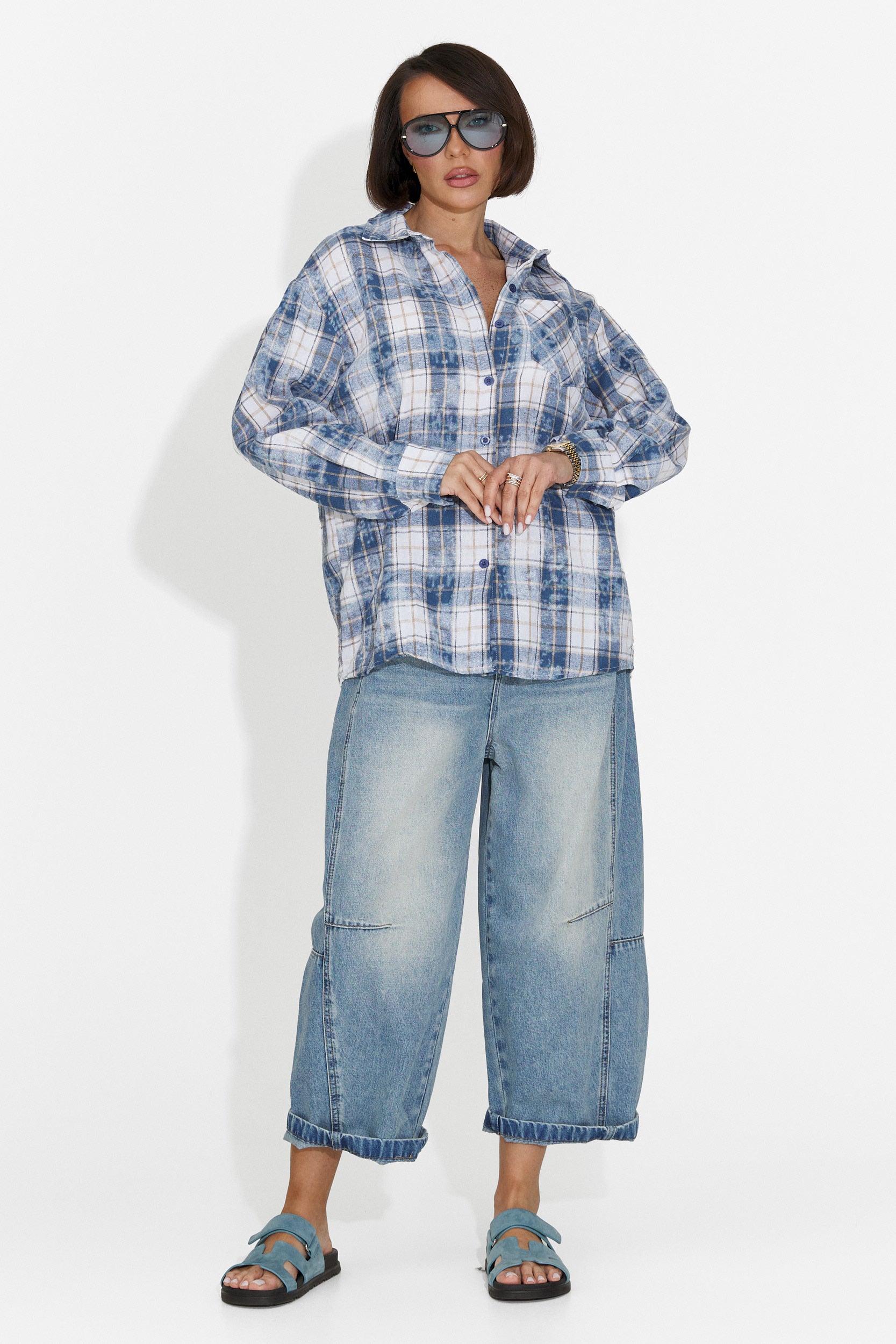 Camicia Casual Blu da Donna Adelyma Bogas
