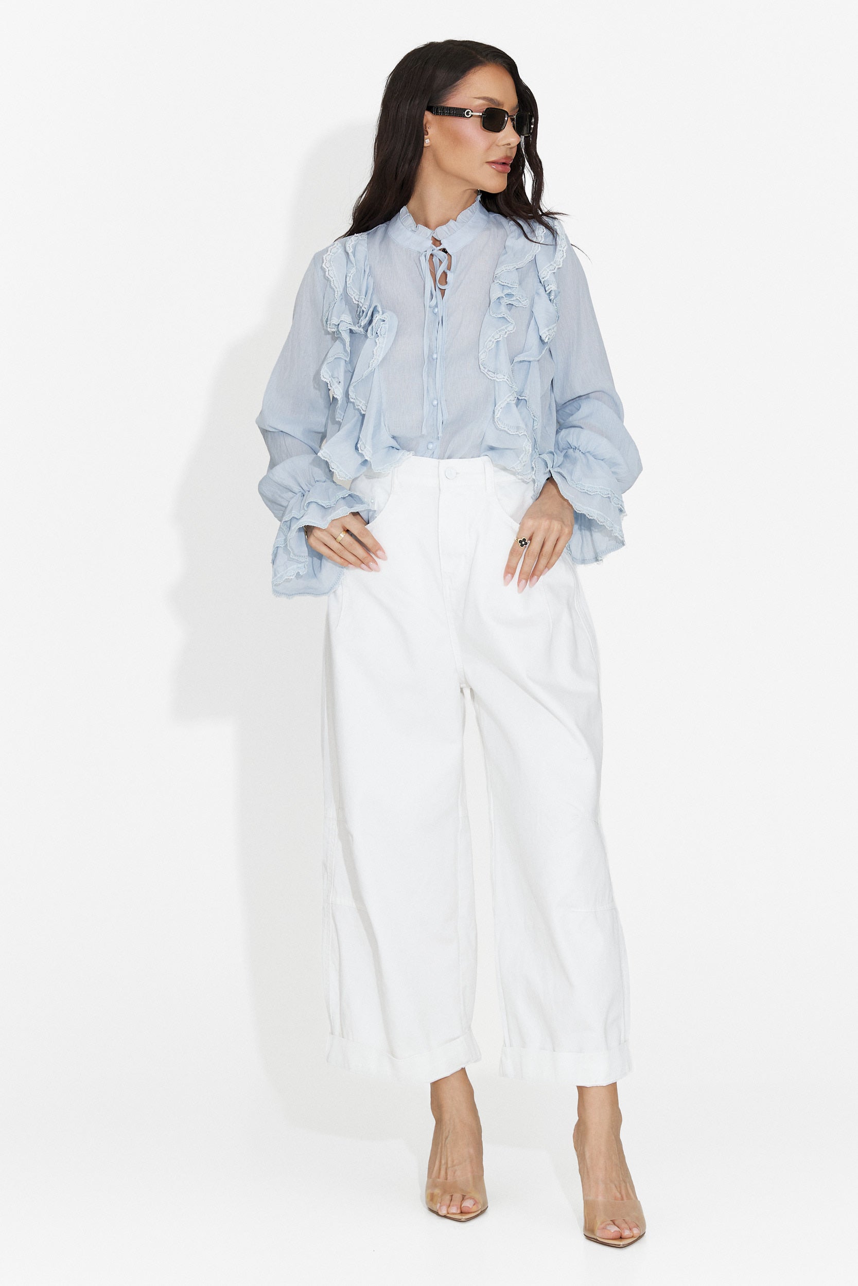 Camicia Casual Blu da Donna Alcadia Bogas