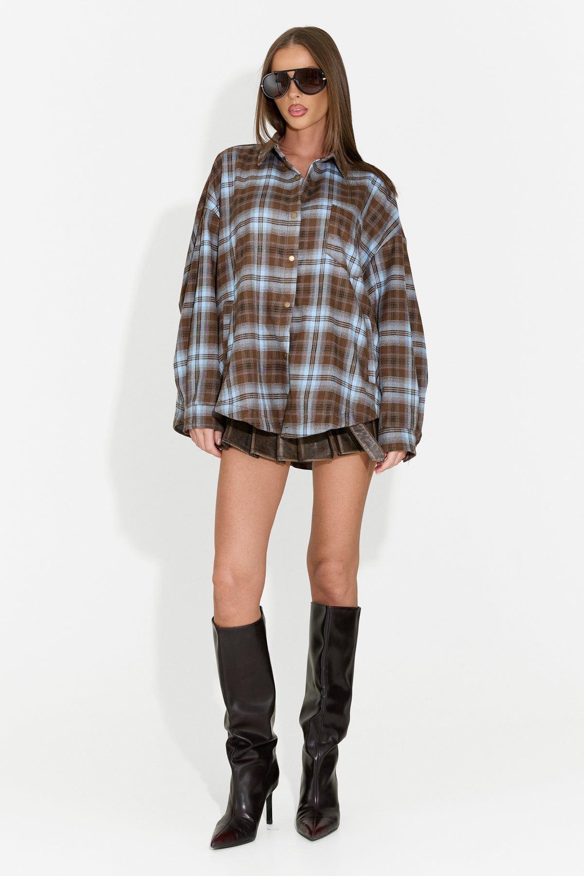 Camicia da donna casual azzurra Drafts Bogas
