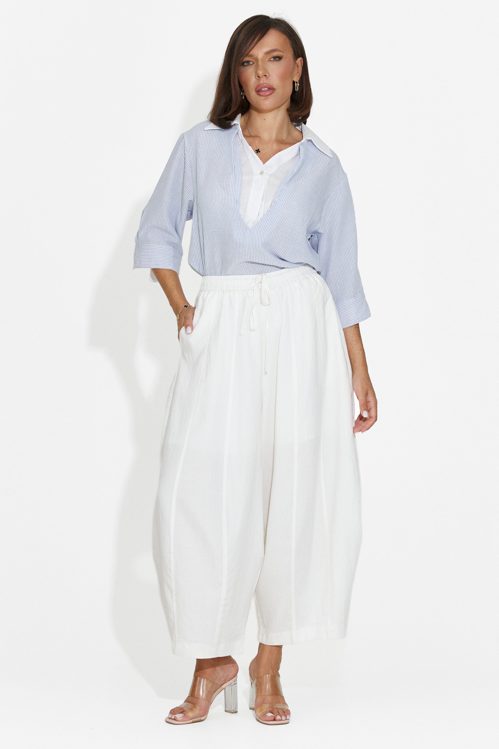 Camicia casual da donna azzurro Esperia Bogas