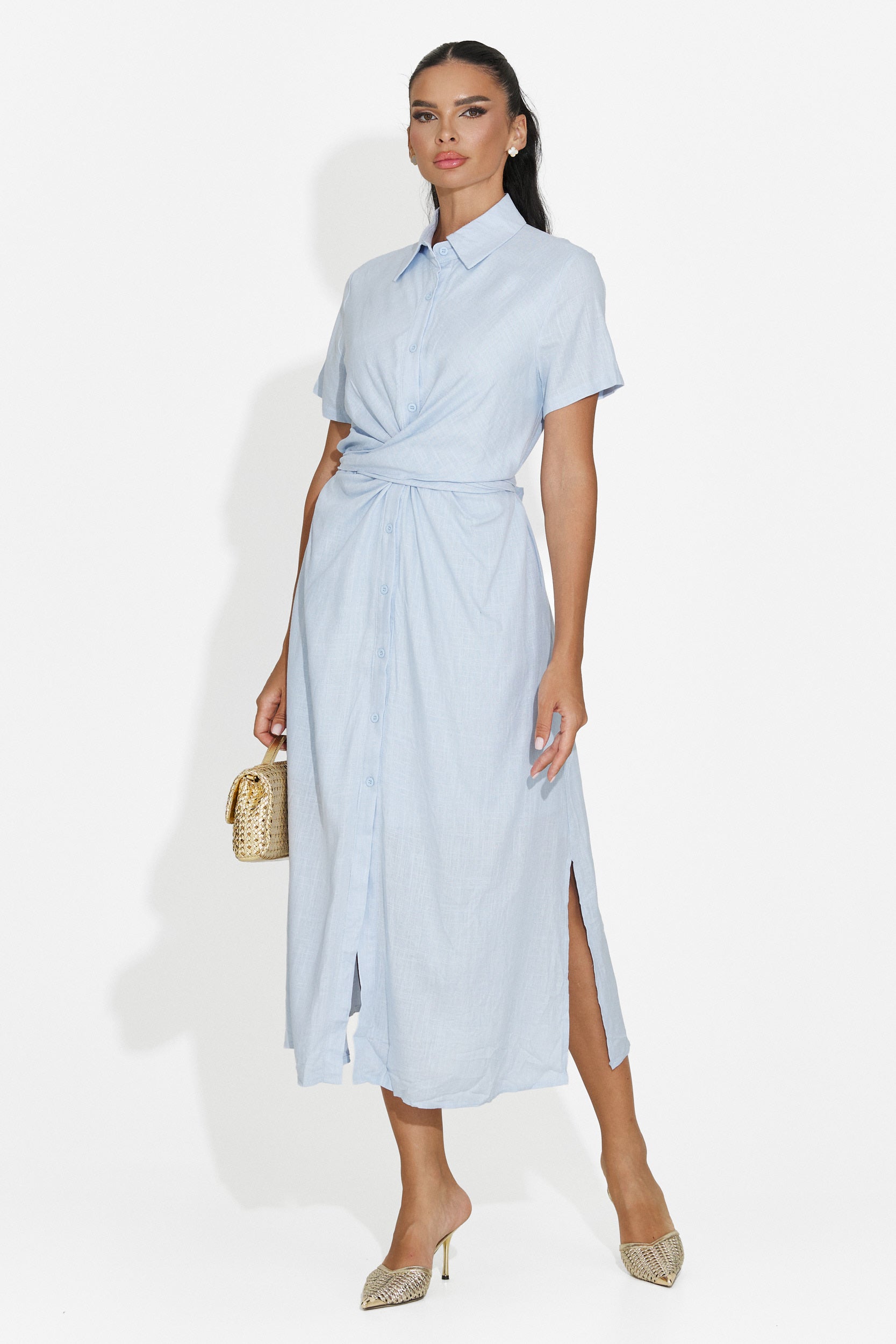Camicia donna casual azzurra Genoma Bogas