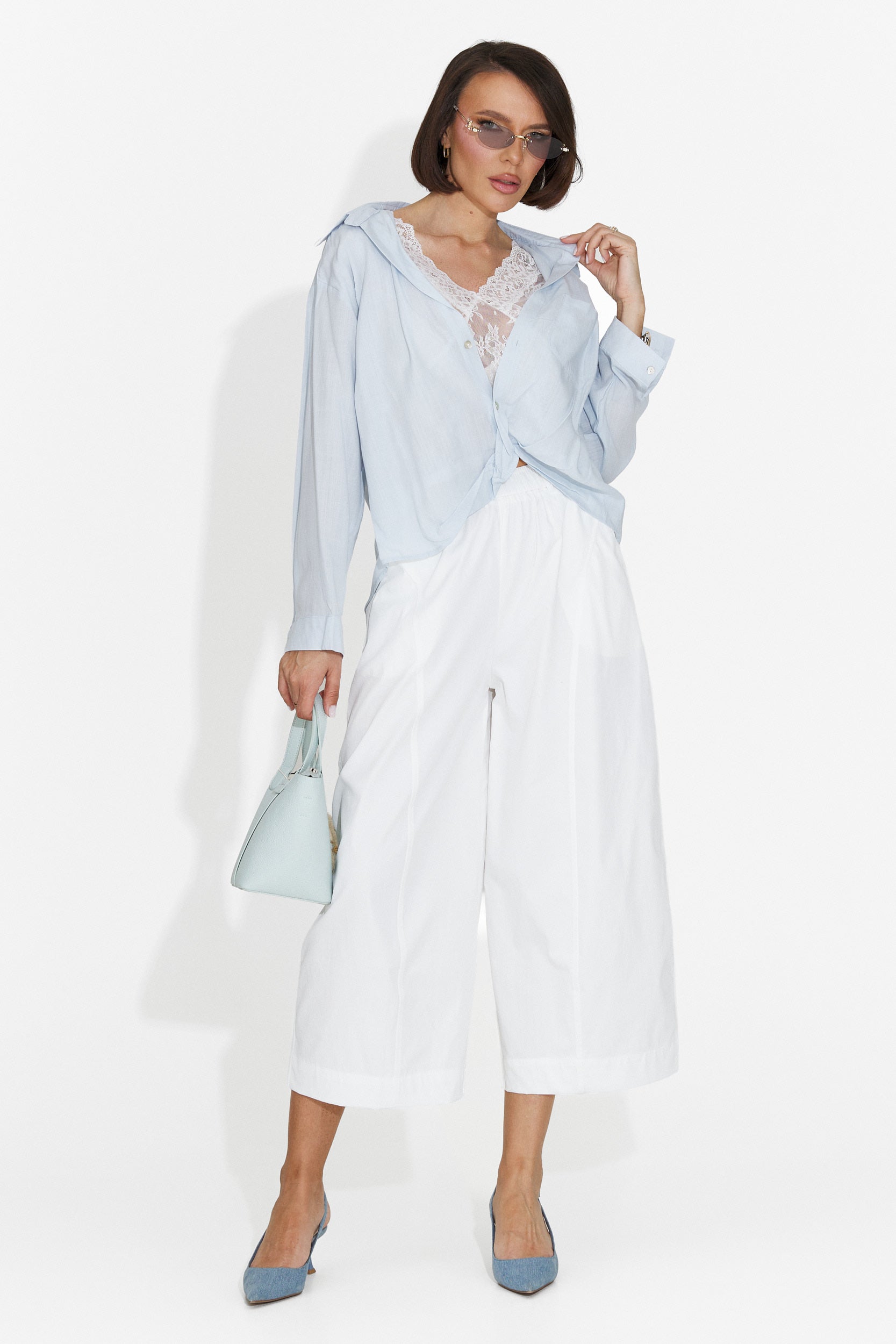 Camasa dama casual bleu Graphi Bogas