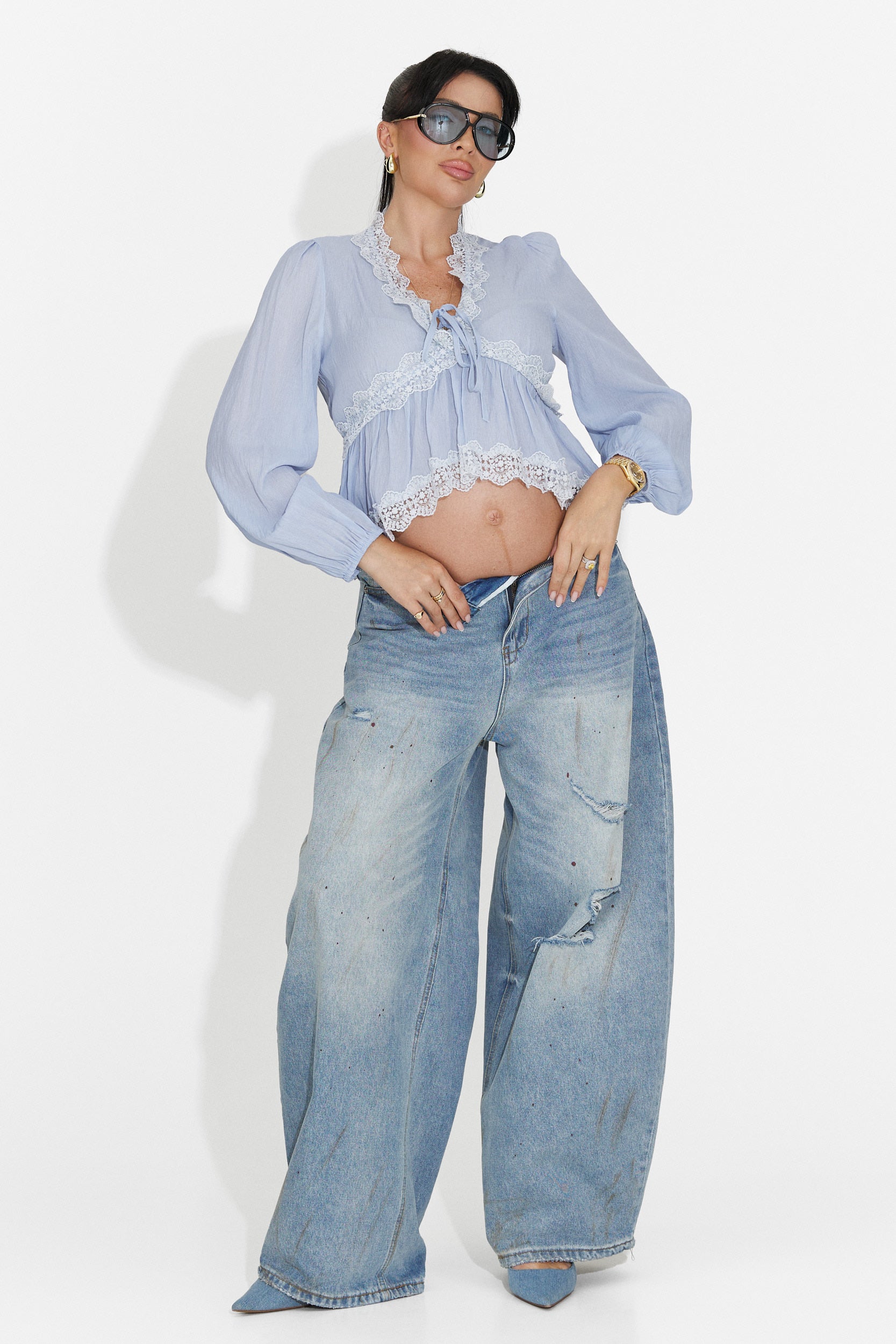 Camasa dama casual bleu Seliona Bogas