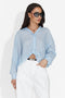 Camicia Casual Blu da Donna di Teodoria Bogas